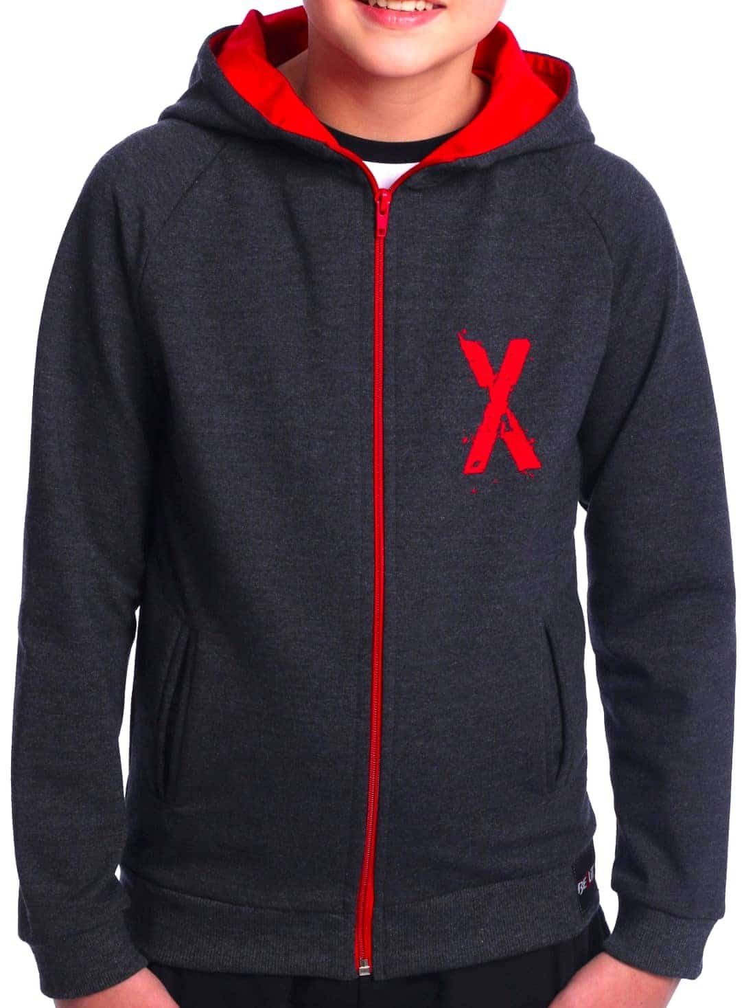 Kapuzensweatjacke Jungen Sweatjacke mit Rücken Print
