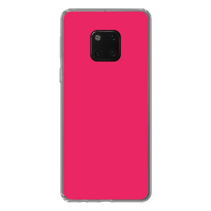 MuchoWow Handyhülle Karminrot - Farben - Palette - Rosa - Einfarbig Handyhülle Huawei Mate 20 Pro Handy Case Silikon Bumper Case