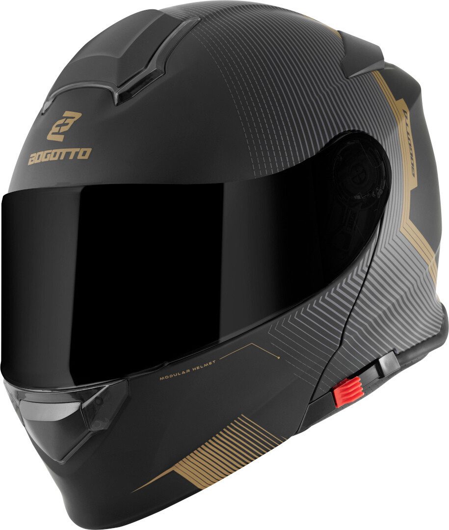 Bogotto Motorradhelm H271 Wayke Klapphelm, vorbereitet für Kommunikationssystem,geeignet für Brillenträger,v