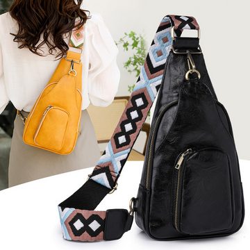 Rnemitery Bauchtasche Brusttasche Damen Sling Bag für Outdoorsport,Wandern, Radfahren,Reisen (1-tlg)