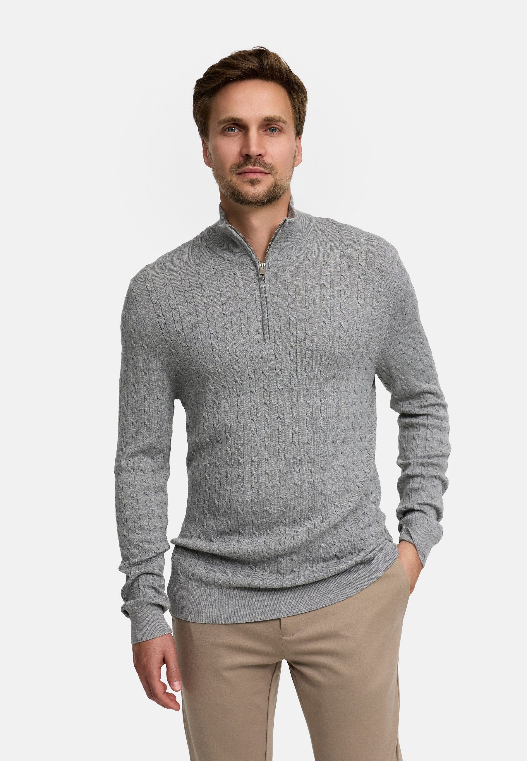 Jeff Strickpullover Herren JFCamden half Pullover günstig online kaufen