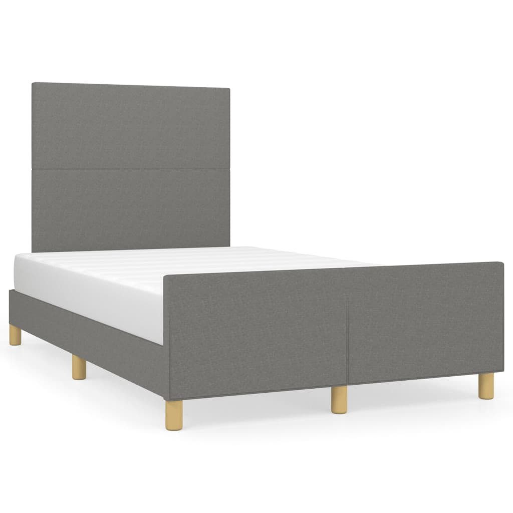 vidaXL Bett Bettgestell ohne Matratze Dunkelgrau günstig online kaufen