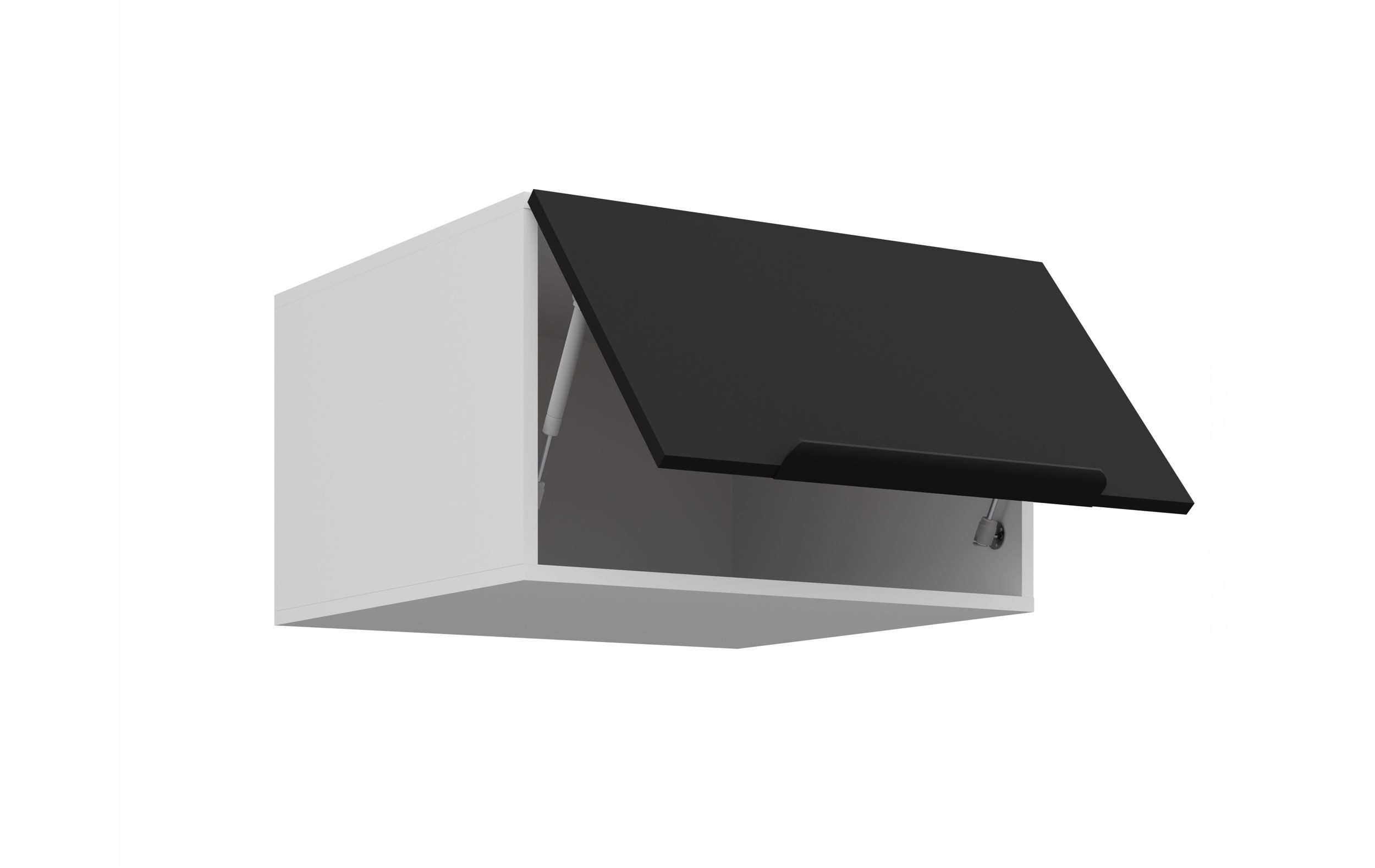 Küchen-Preisbombe Aufsatzschrank 60 cm Küche ARIA Schwarz Küchenzeile Küchenblock Anti Fingerprint