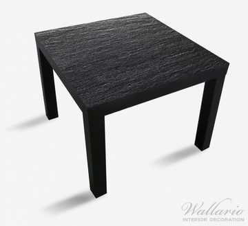 Wallario Möbelfolie Muster schwarz-weiße Steintafel Optik