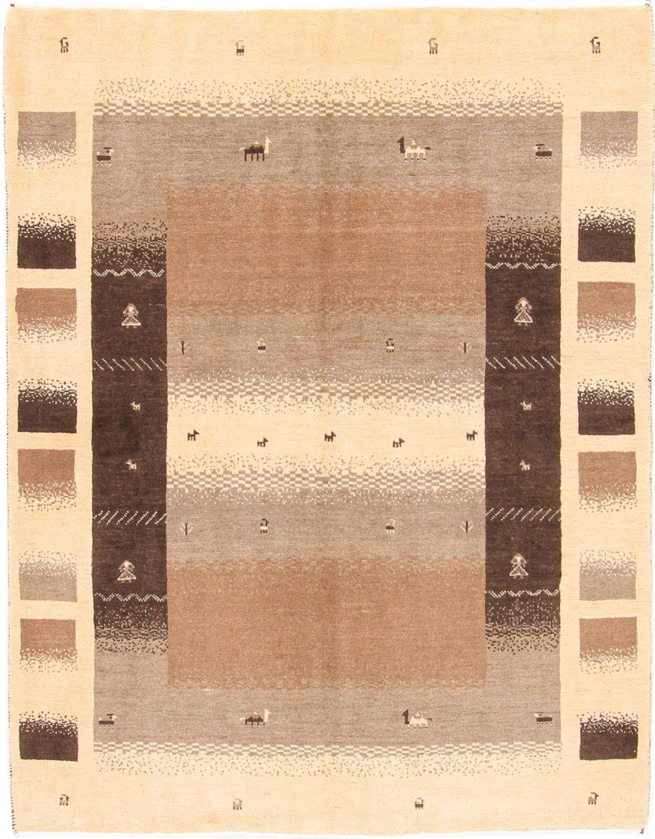 Orientteppich Perser Gabbeh Yalameh Nature 150x190 Handgeknüpfter Moderner, Nain Trading, rechteckig, Höhe: 18 mm