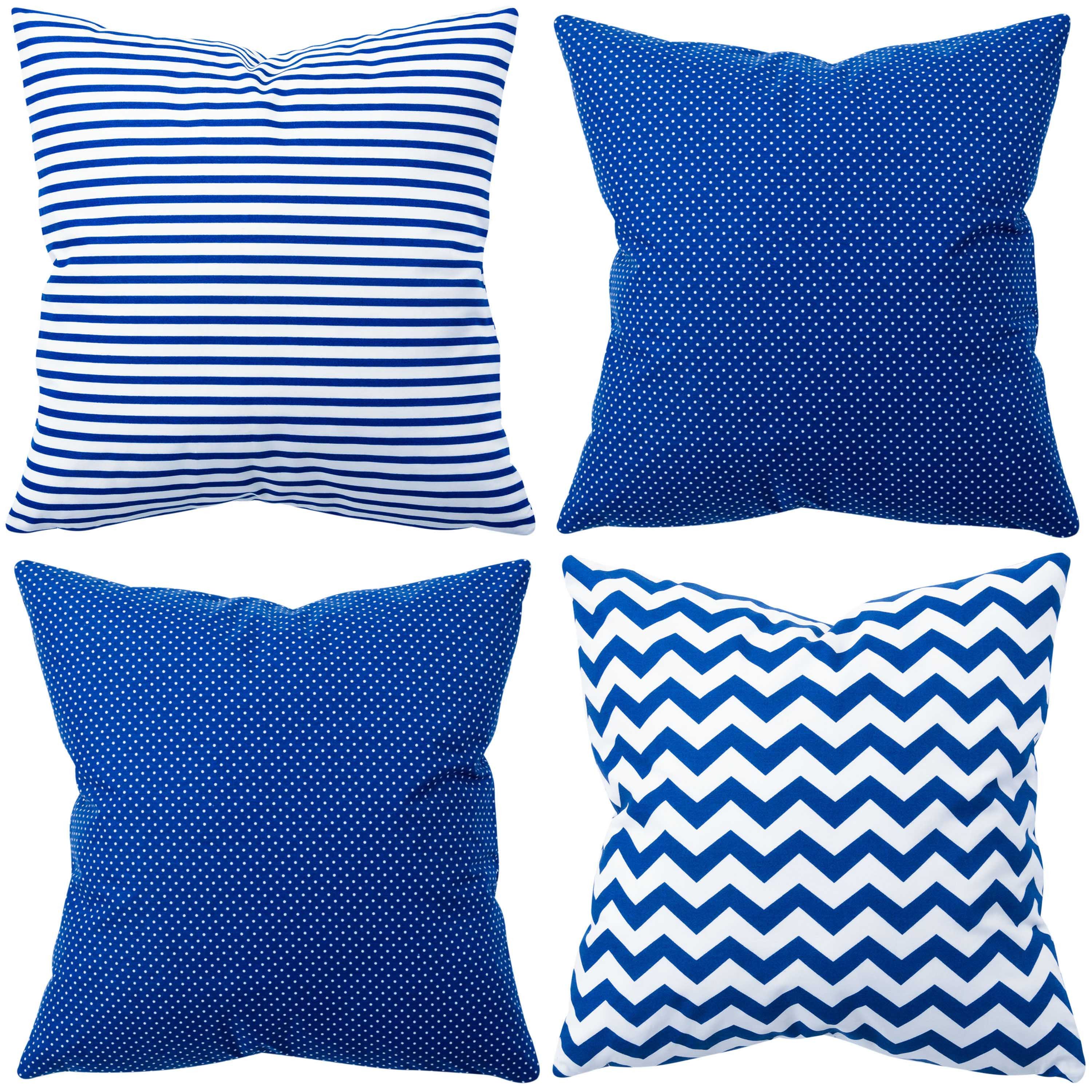 Amilian Dekokissen 4er Set - Dekokissen mit Füllung - 40x40 cm - Deko Kissen