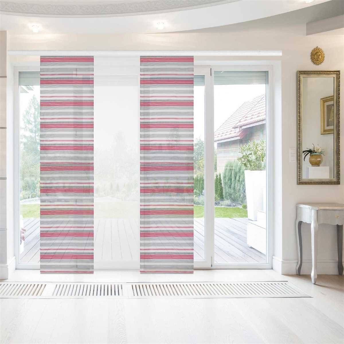 Bestlivings Vorhang (3 St), Klettband, Transparente Schiebegardine mit Klettband