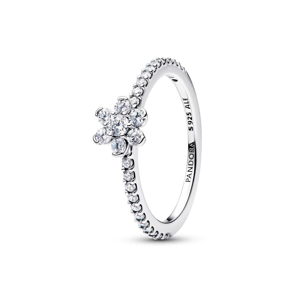 Fingerring Funkelnder Blumenring für Damen, 925er Silber von PANDORA Timeless