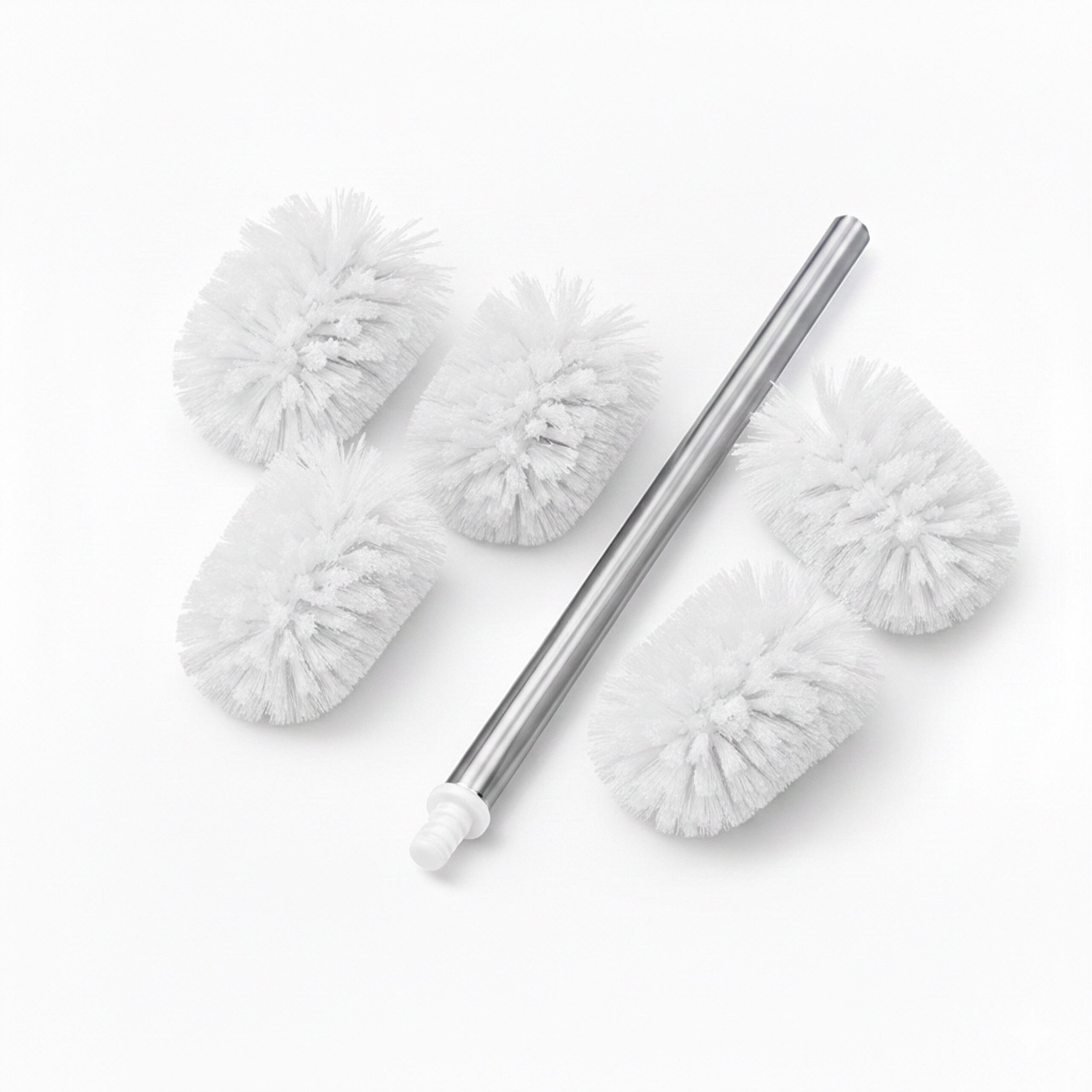 relaxdays WC-Reinigungsbürste 2x WC Bürste D 8 cm, weiß, Hotels, Bad, Alle handelsüblichen WC-Garnituren, Öffentliche Bereiche, Büros, Gäste-WC, (6-tlg)