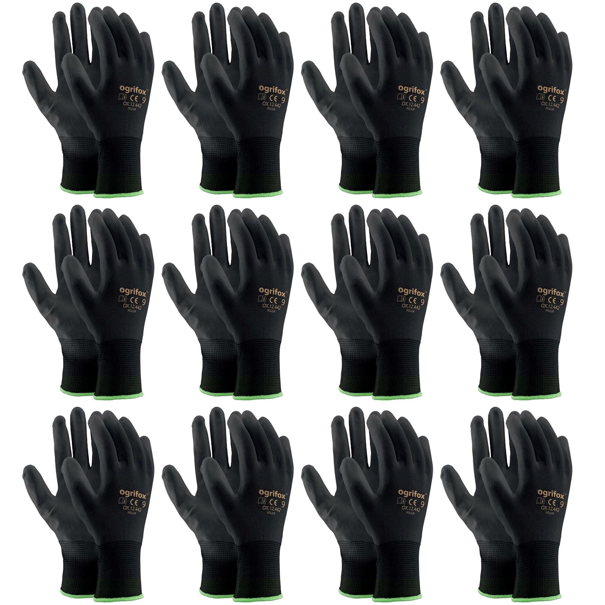 TSB Werk Gartenhandschuhe 12x Arbeitshandschuhe Mechanikerhandschuhe Schwar günstig online kaufen