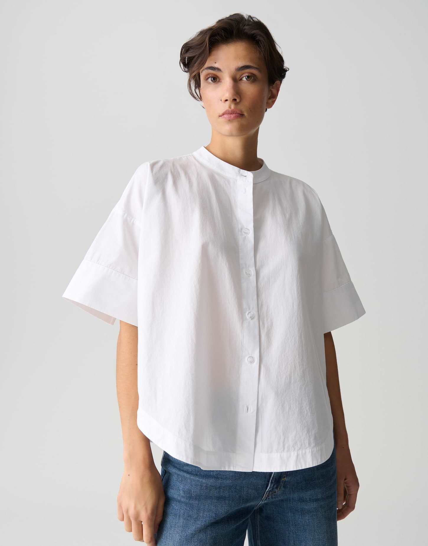 OPUS PANTS Kurzarmbluse FIBANA Oversized aus Baumwoll Popelin oversized, gl günstig online kaufen