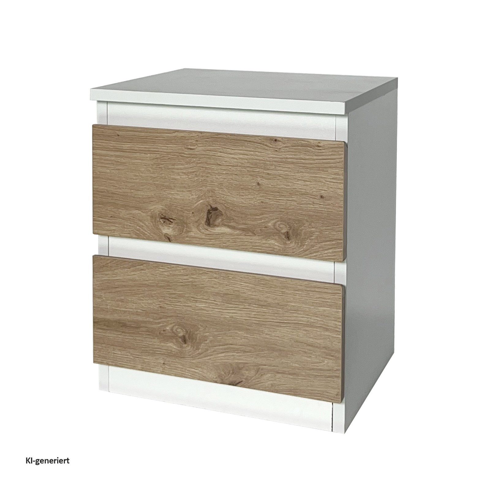 HTI-Living Nachtkommode Nachtkommode 2 grifflose Schubladen (Stück, 1 St., 1 Nachtkommode), Nachtschrank Nachttisch