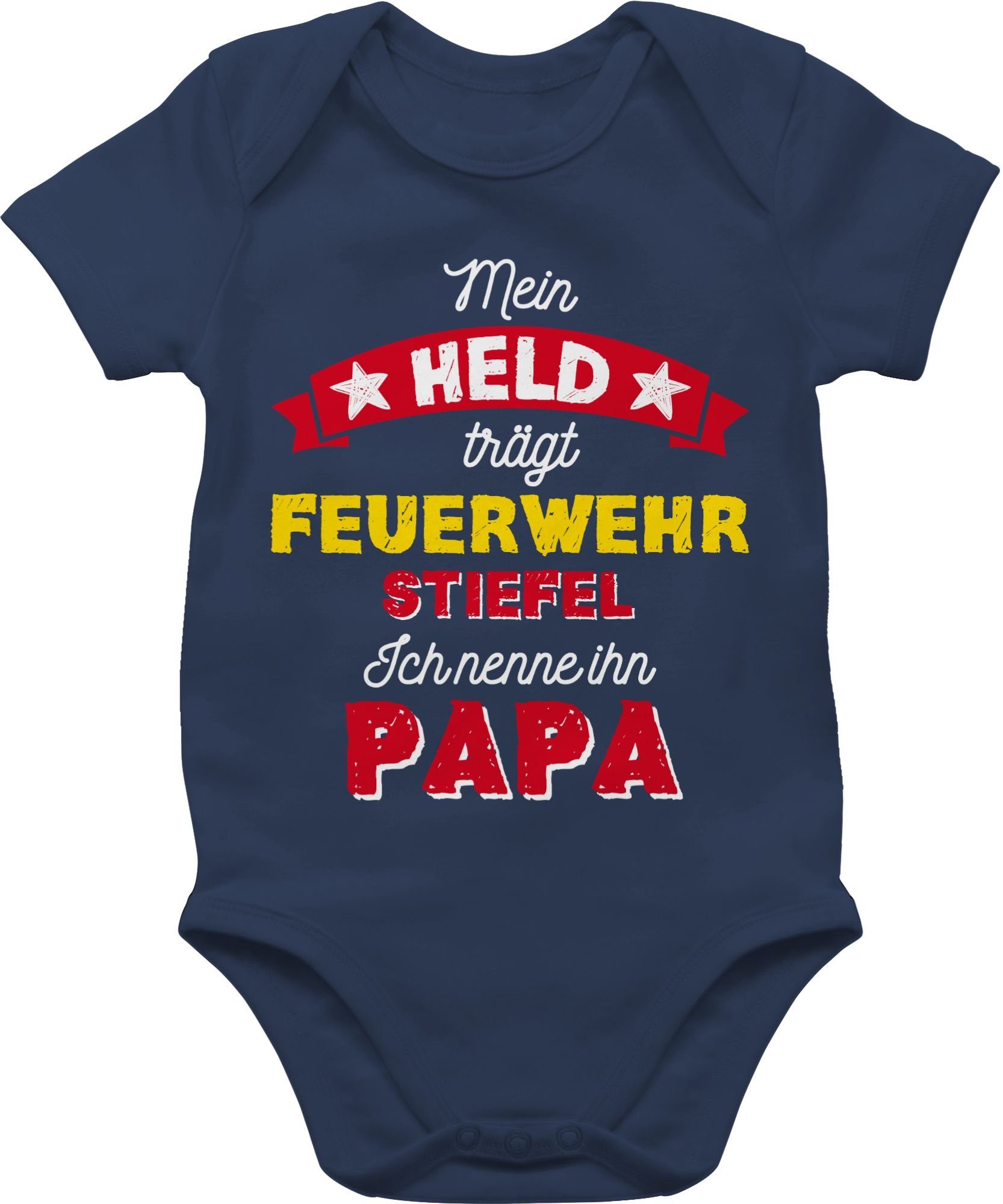 Baby Navy 1 trägt Held Blau Mein Vatertag Feuerwehrstiefel Geschenk Shirtbody Shirtracer