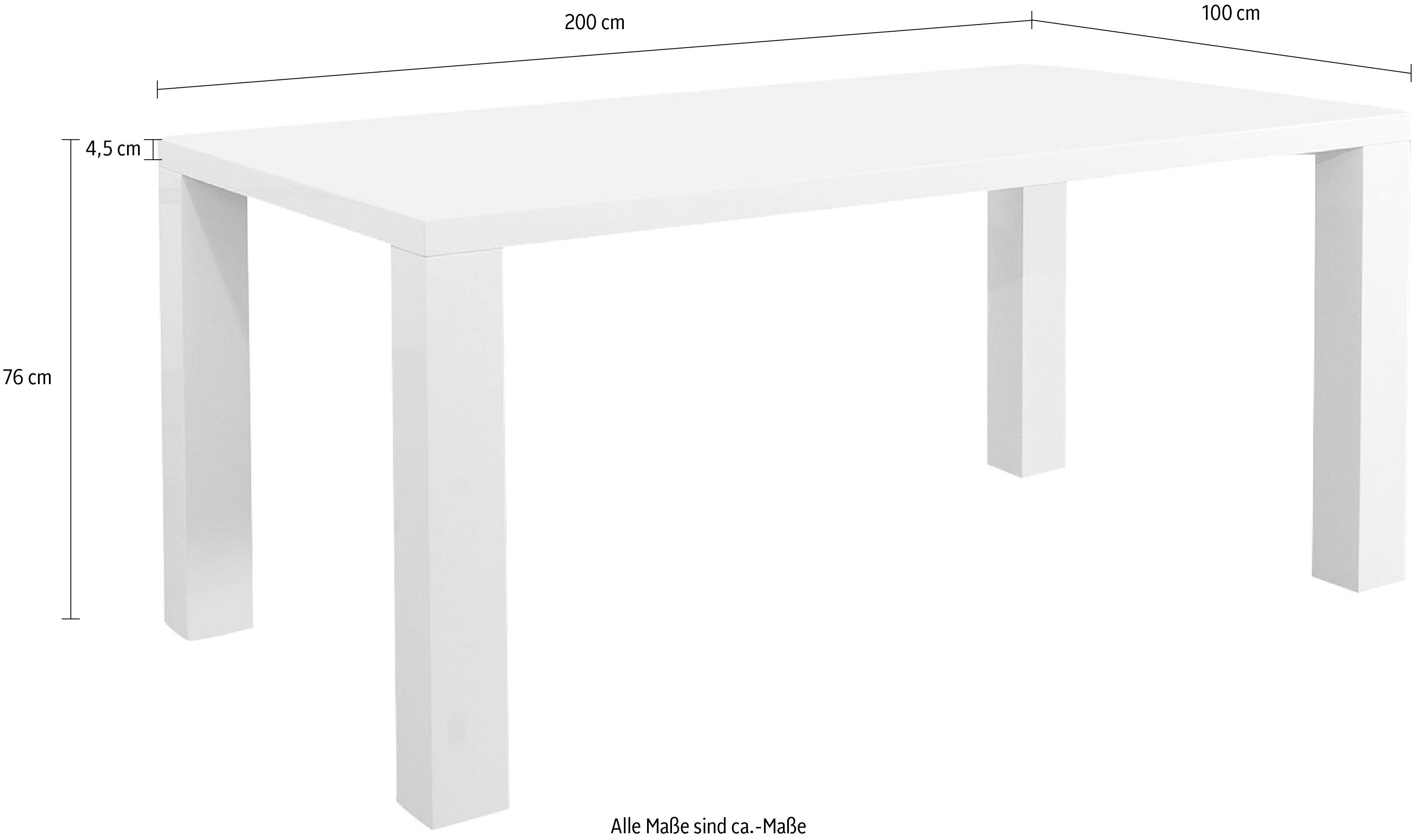 SalesFever Esstisch Esbjerg - Stilvoller Tisch, Eleganter Hochglanz für ans günstig online kaufen