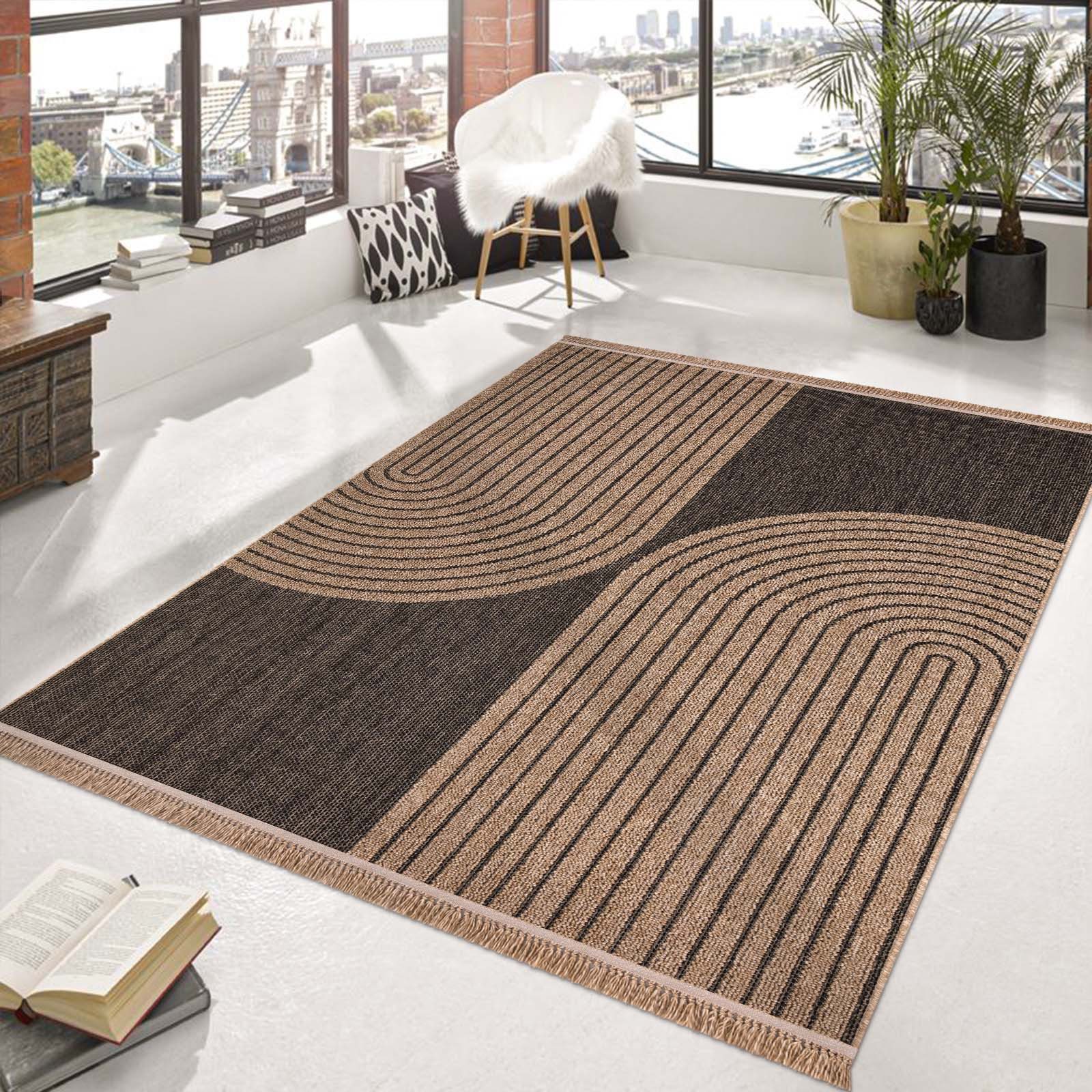 Teppich Outdoor & Indoor Teppich wetterfest Borneo Premium Sisal-Jute-Optik