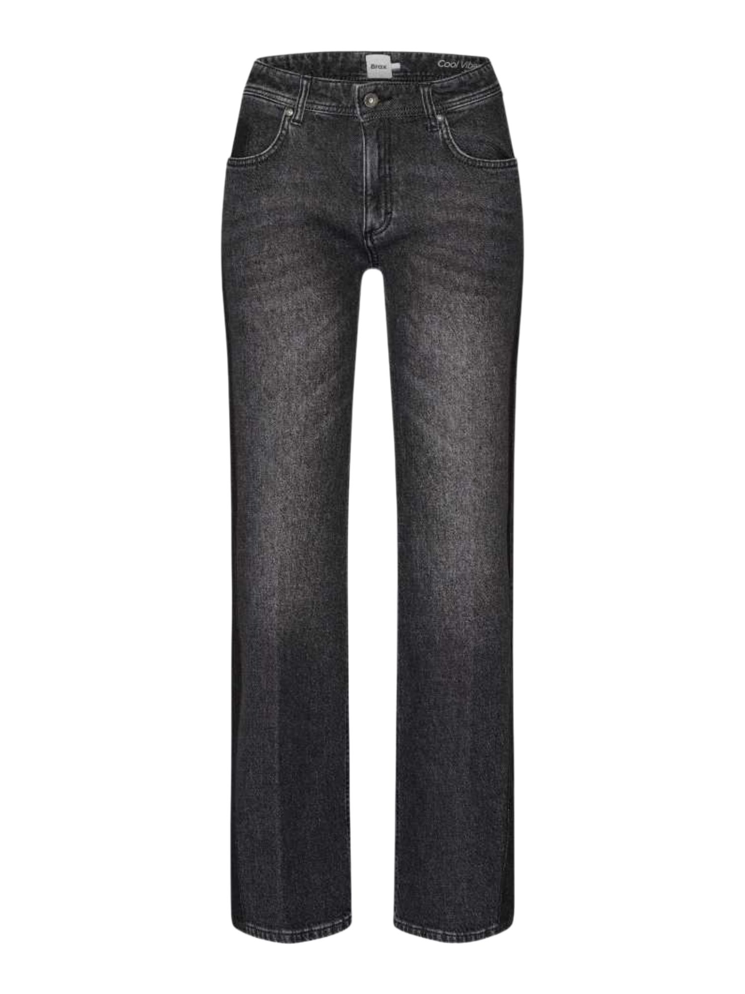 Brax 5-Pocket-Jeans schwarz,Casual,Baumwolle,Unifarben,Straight Leg,Mittel