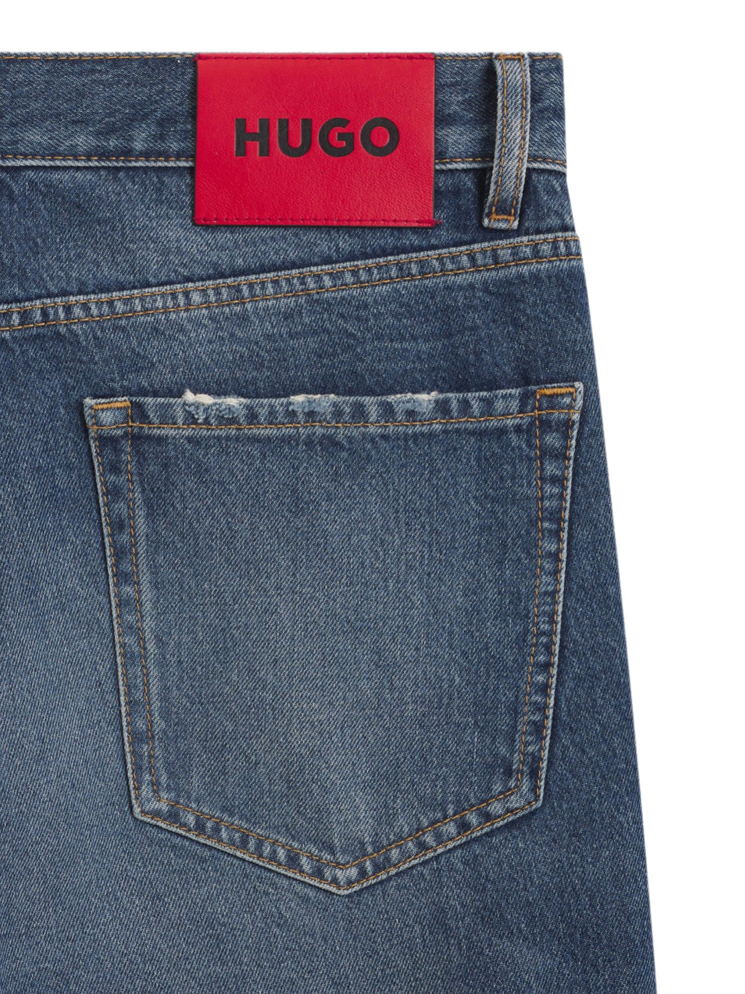 HUGO 5-Pocket-Jeans HUGO Men RED blau,Casual,Baumwolle,Unifarben,Tapered Fit,Mittel – Bild 2 von 2