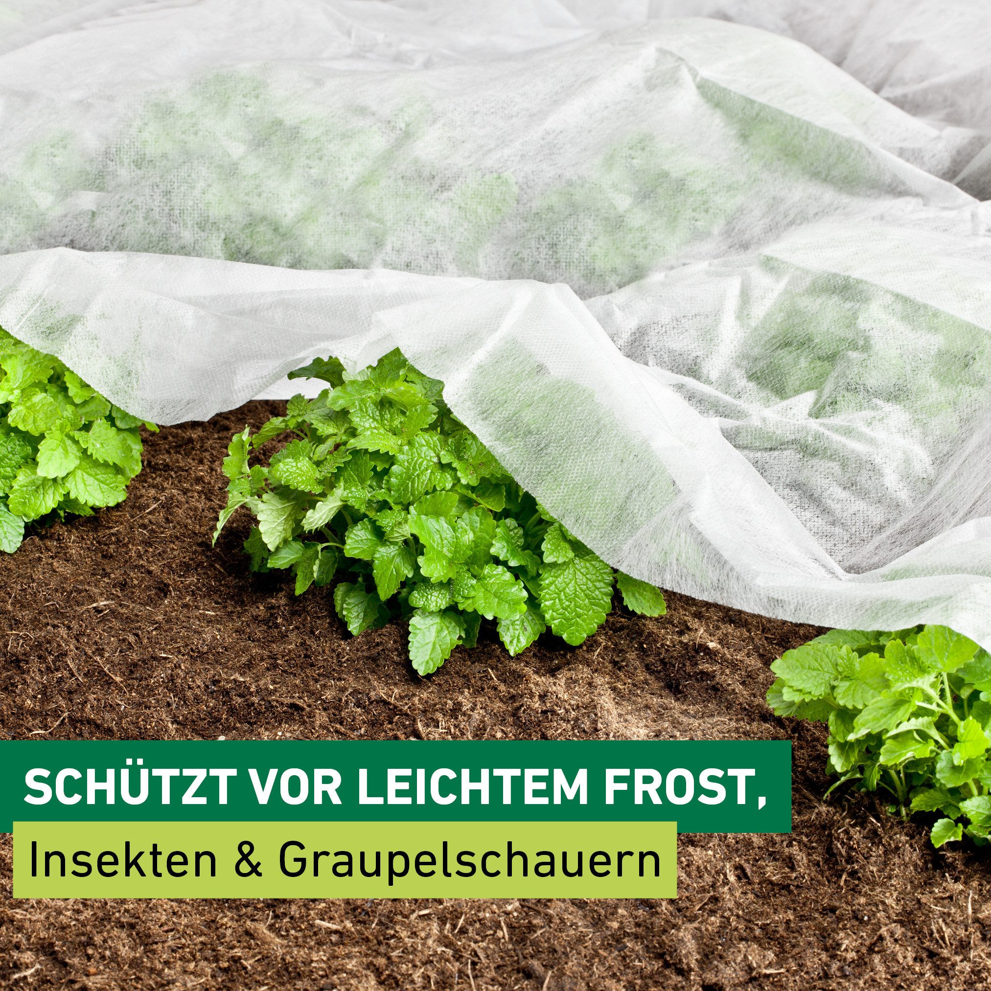 Windhager Gartenvlies Basic für gesundes Wachstum, (1-St), Abdeckvlies 10 x 1,5 m 17 g/m², Gartenfolie, weiß