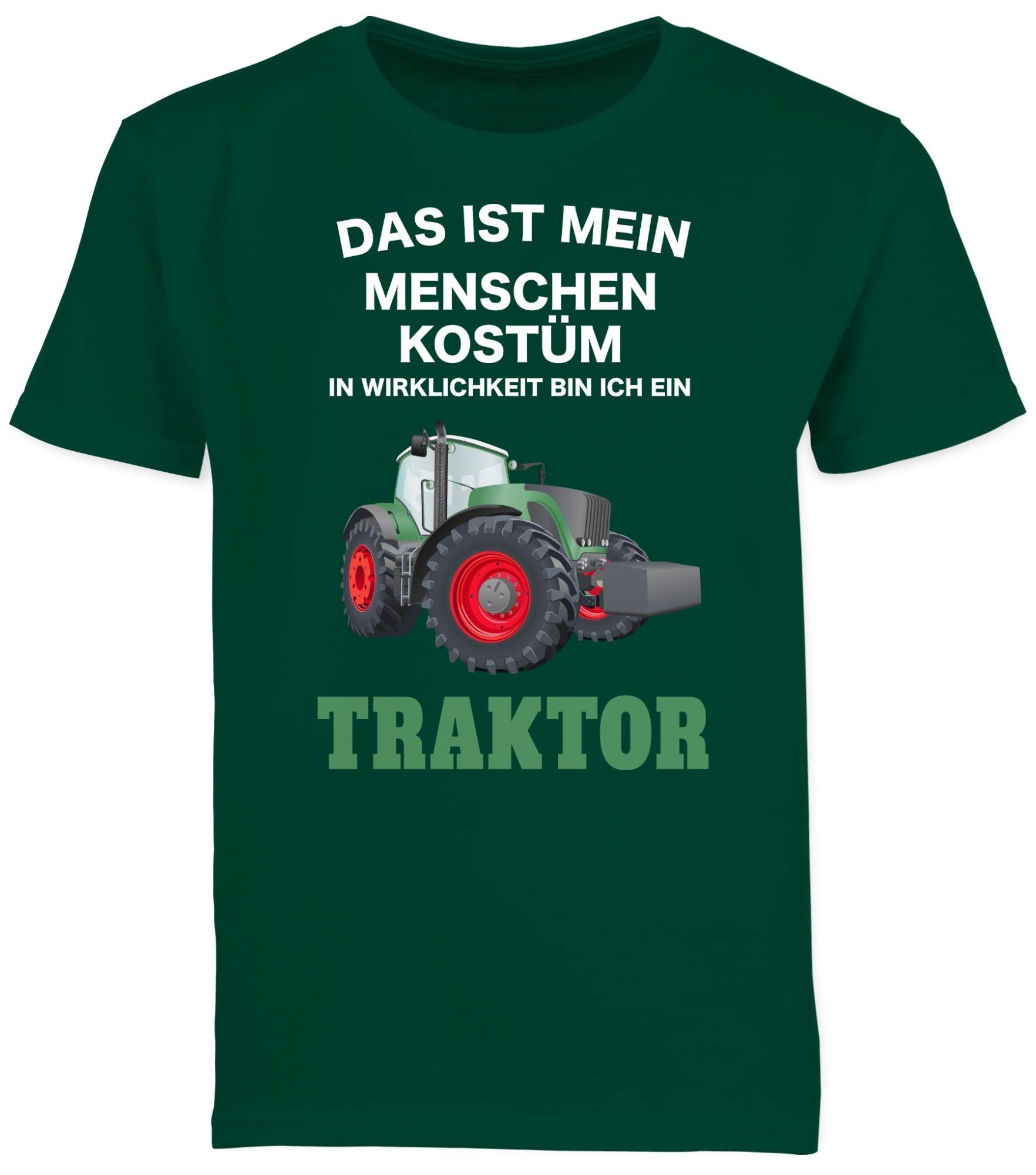 Shirtracer T-Shirt Das ist mein Menschen Kostüm in echt bin ich ein Traktor I Trecker I T (1-tlg) Karneval & Fasching