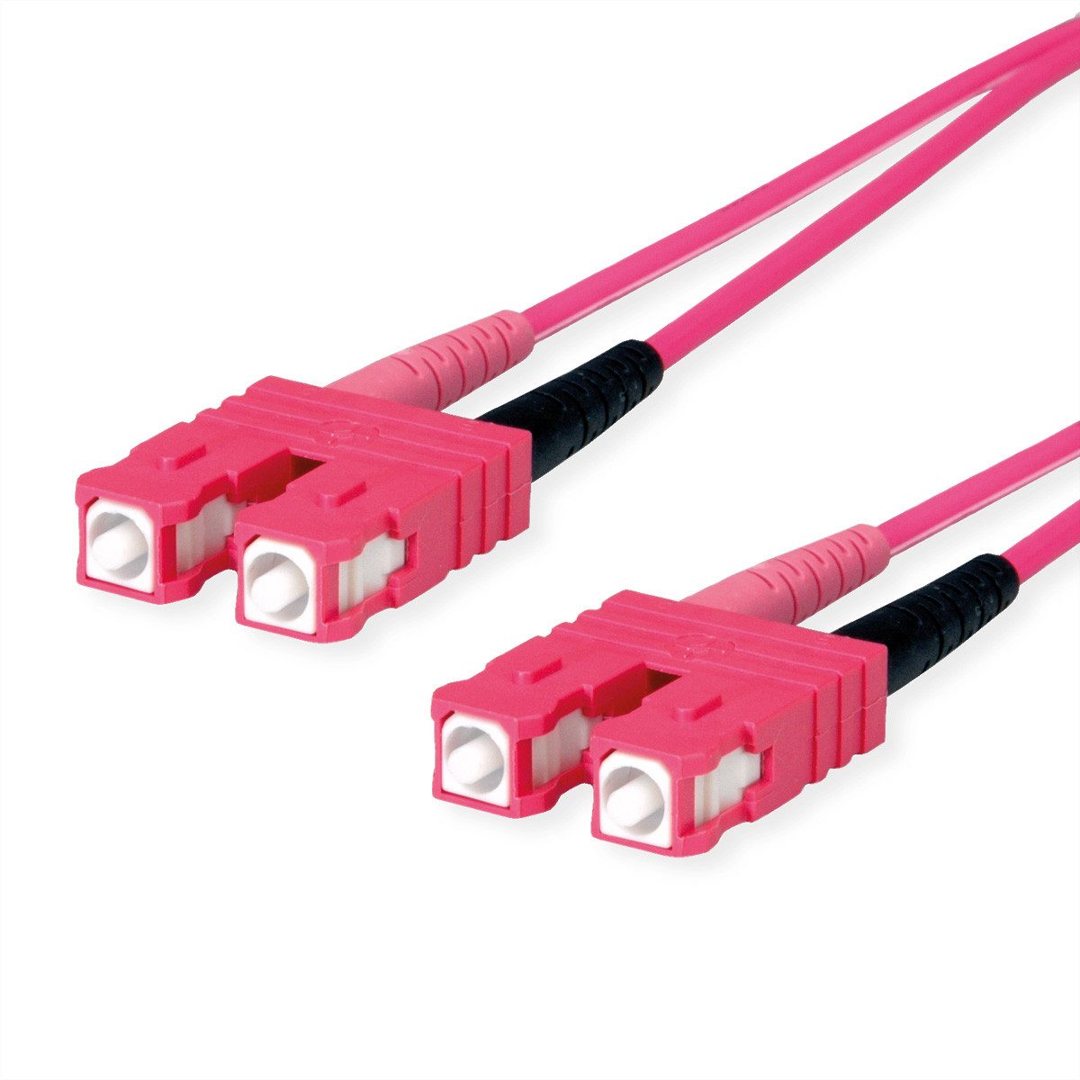 Telegärtner LWL Rangierkabel 2x G50/125 OM4 Glasfaserkabel, (100.0 cm), 1x SC Duplex - 1x SC Duplex, 100011766