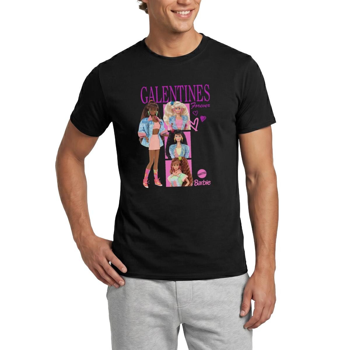 Spreadshirt T-Shirt Barbie Galentines Forever Design Männer T-Shirt (1-tlg)
