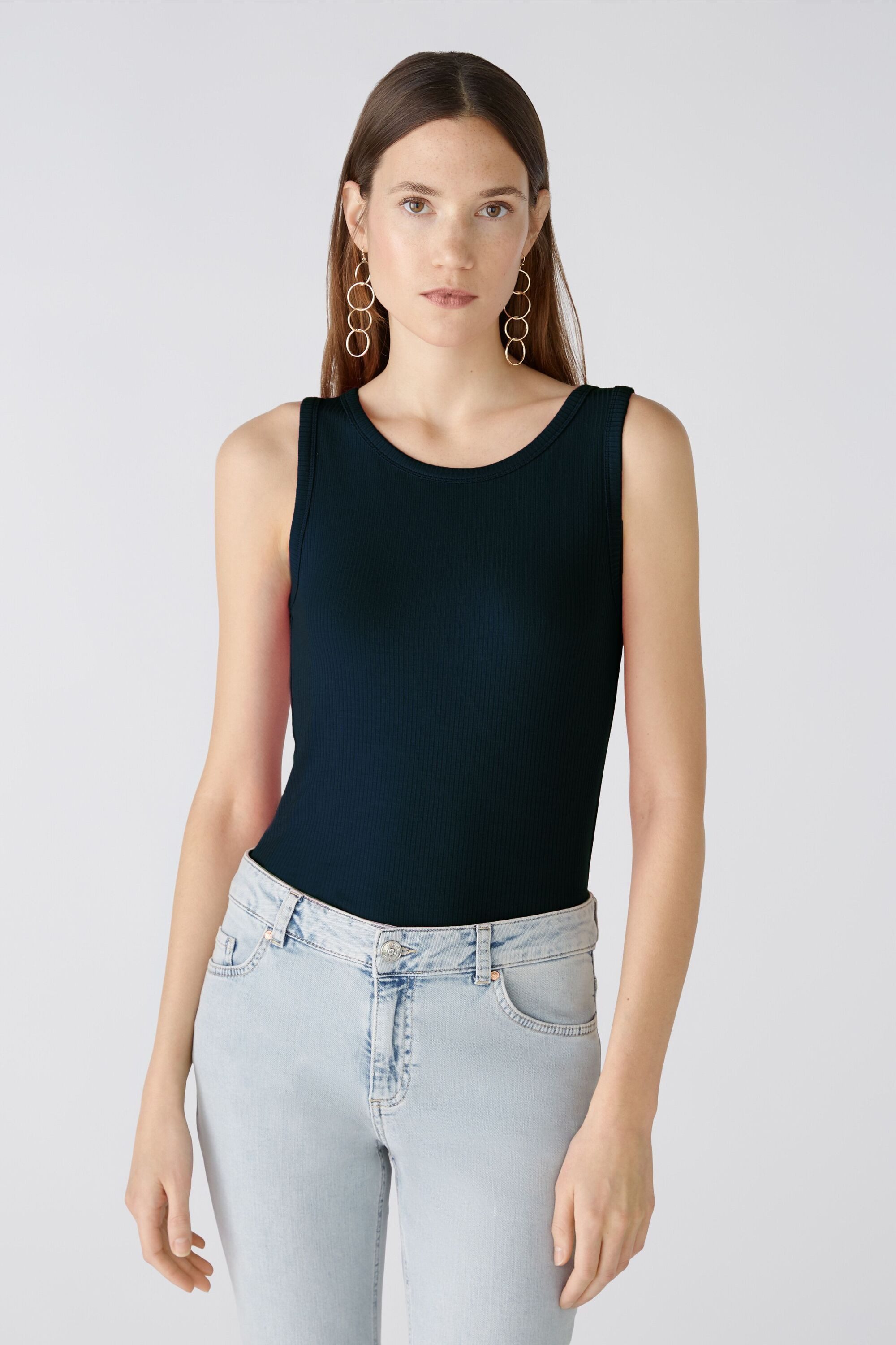 Oui Trägertop FILIZ Top elastische Viskoserippe günstig online kaufen