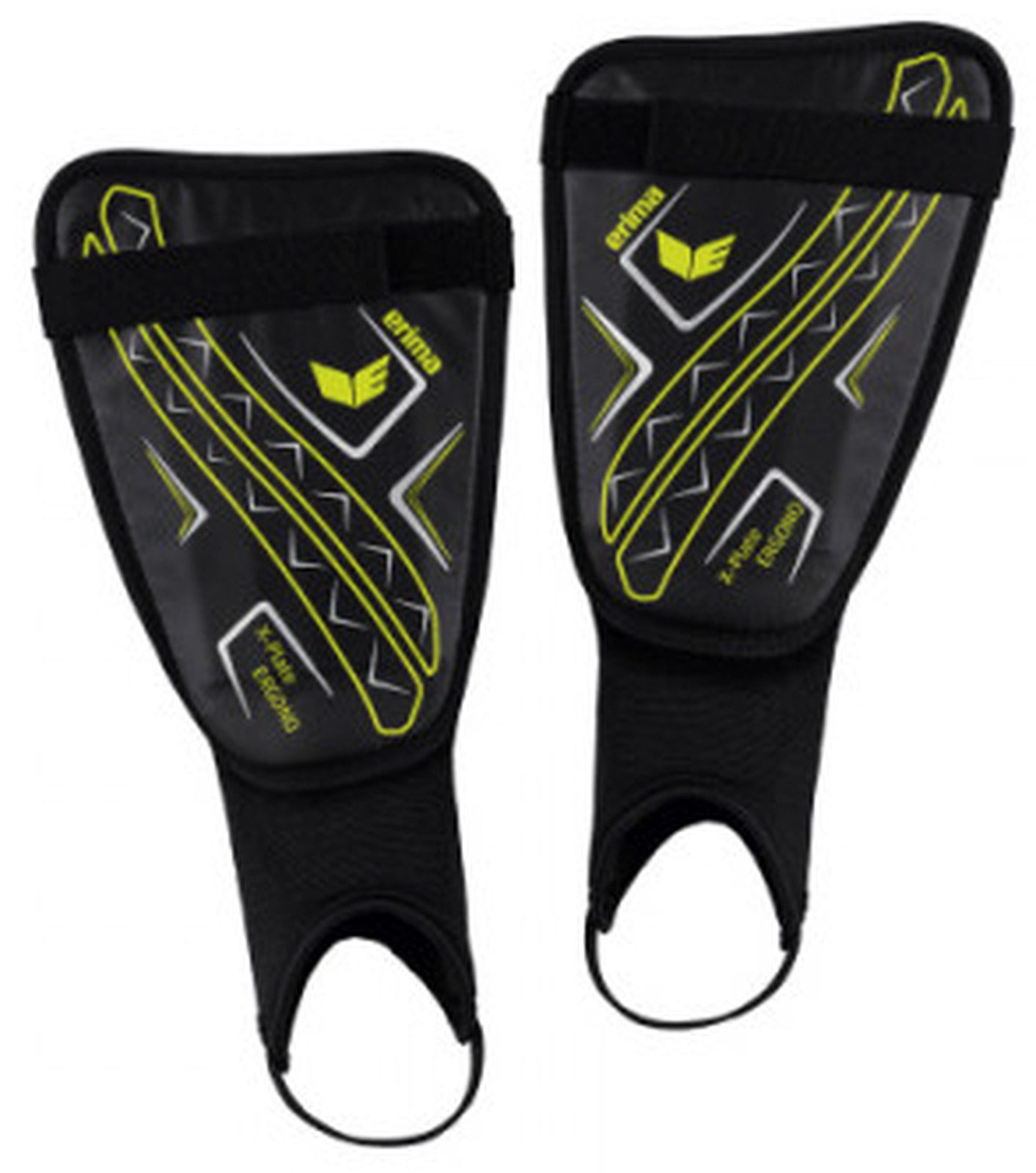 Erima Fußball Schienbeinschoner Erima Schienbeinschoner X-Plate Ergono Schwarz/Neon-Gelb