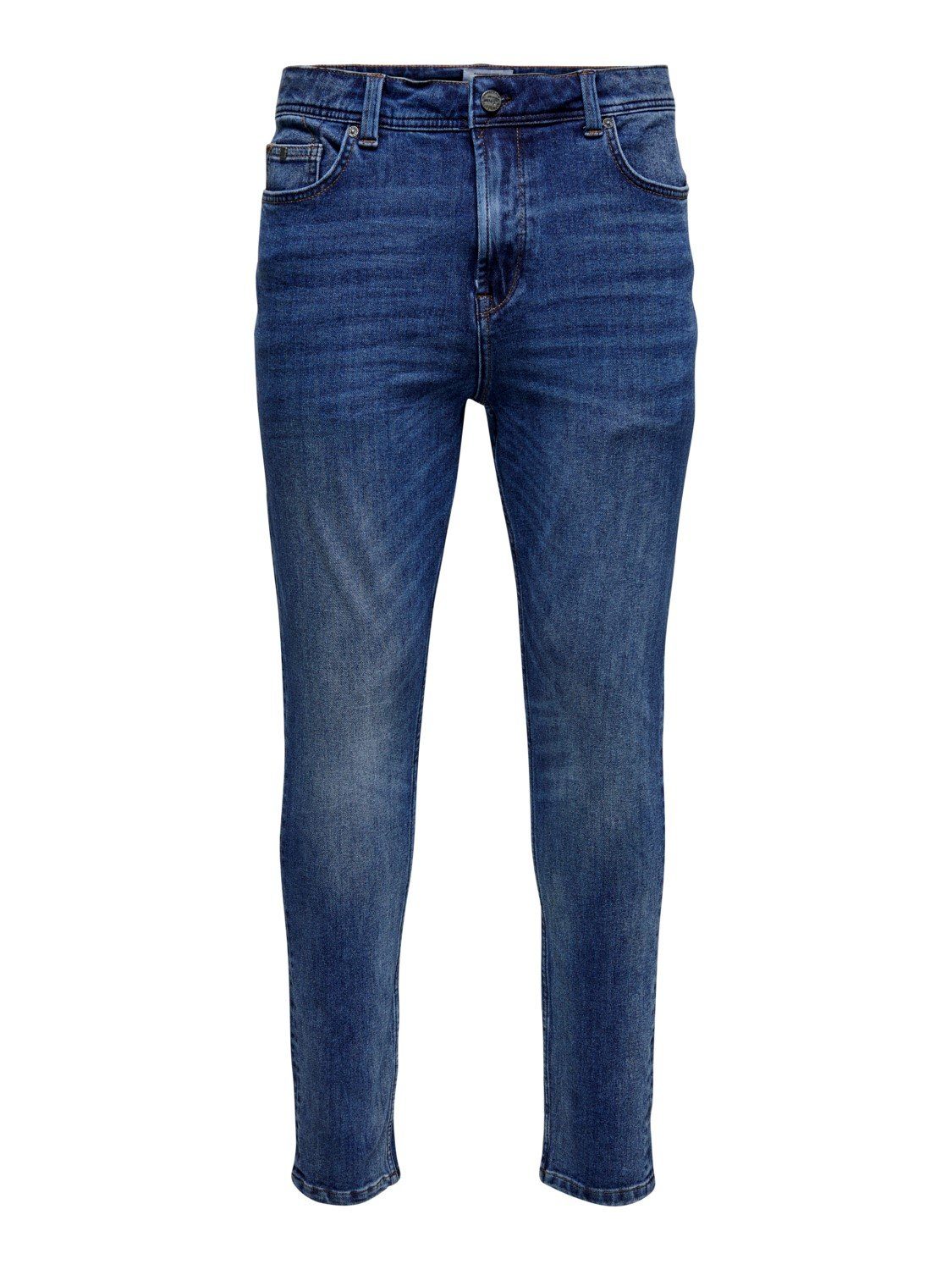 ONLY & SONS Slim-fit-Jeans Slim Fit Jeans Basic Denim Stretch Pants ONSLOOM für (1-tlg) ONSLOOM LIFE SLIM 4WAY BLUE PK 1663 NOOS
