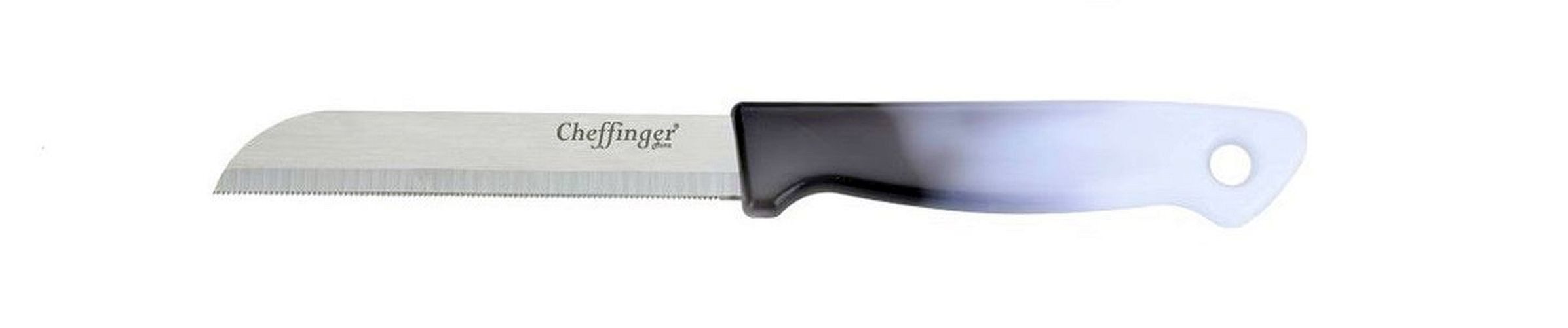 Cheffinger Messerblock 1 x Cheffinger Messer Küchenmesser Kochmesser CF-MK Farbe: grau