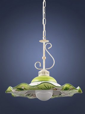 Helios Leuchten Pendelleuchte Küchenlampe Keramik, Keramiklampe, Deckenlampe, Hängelampe, für Esstisch Küche, handgefertigt handbemalt