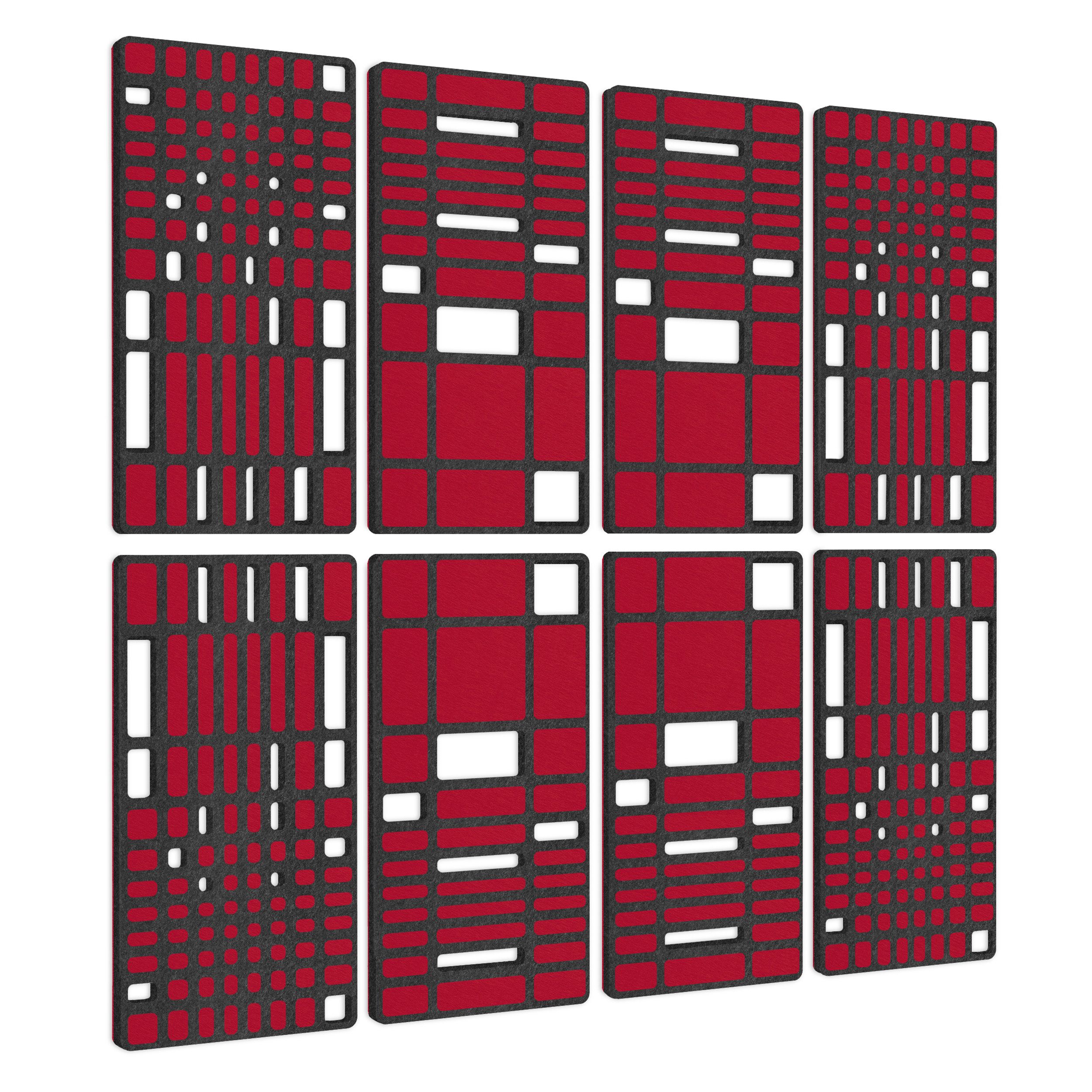 platino24 Schallschutzpaneel platino24 „MANHATTAN“ 8er-Set Akustik-Objekt