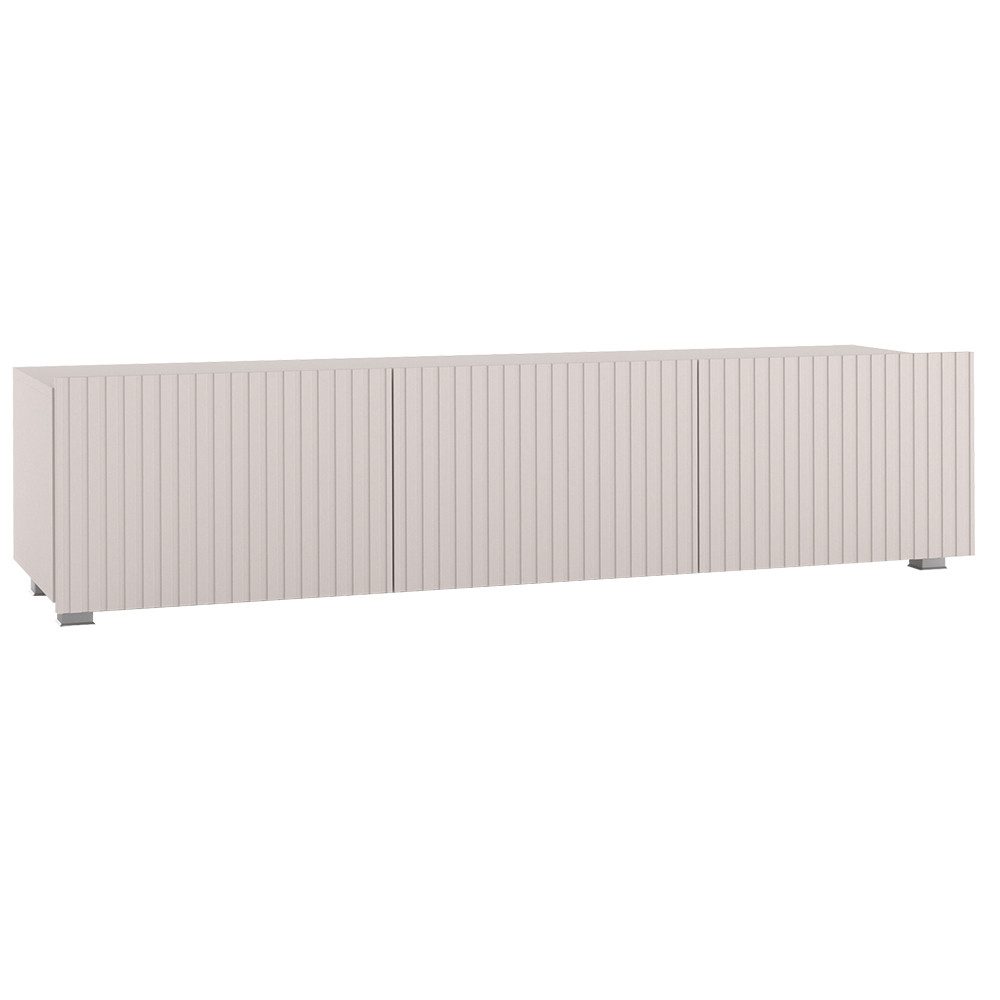 Lomadox Lowboard KEMPTEN-132, in kaschmir, Rillenfront, günstig online kaufen