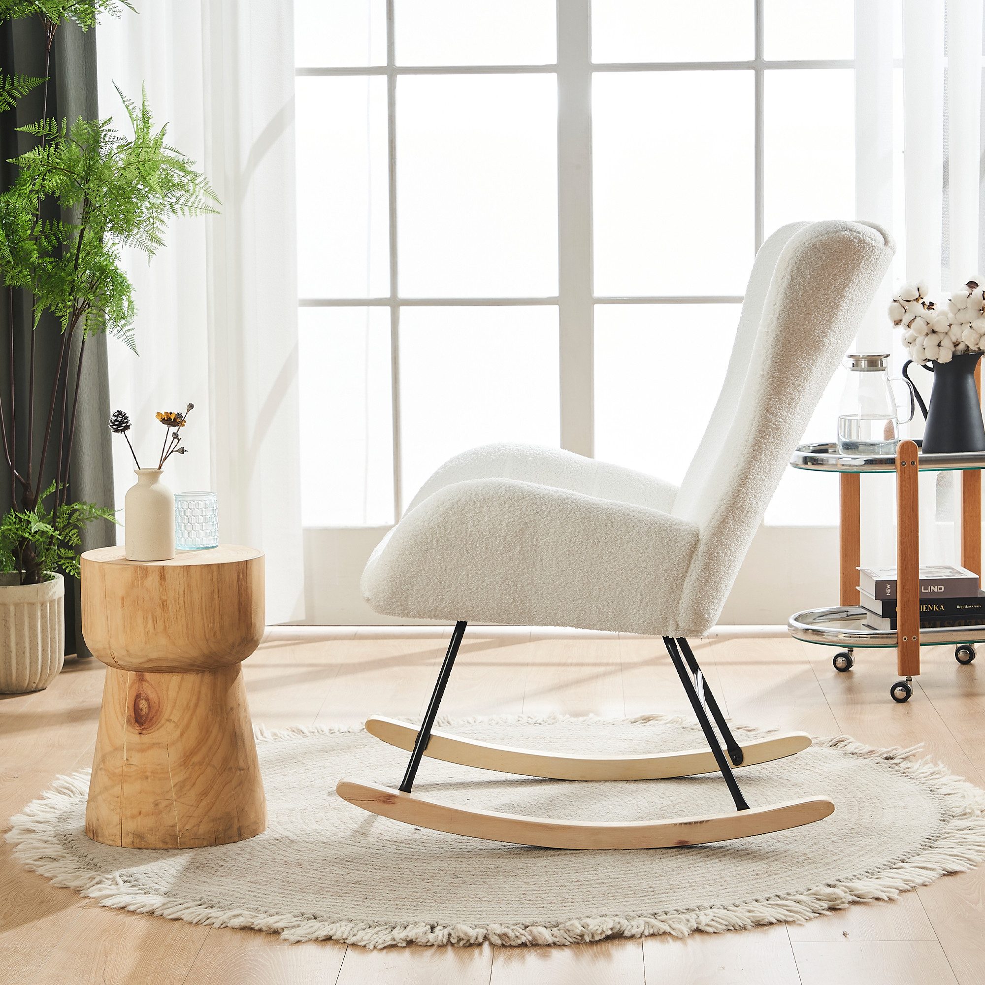 HAUSS SPOLE Schaukelstuhl Relaxsessel Babyschaukelstuhl Lounge-Sessel günstig online kaufen