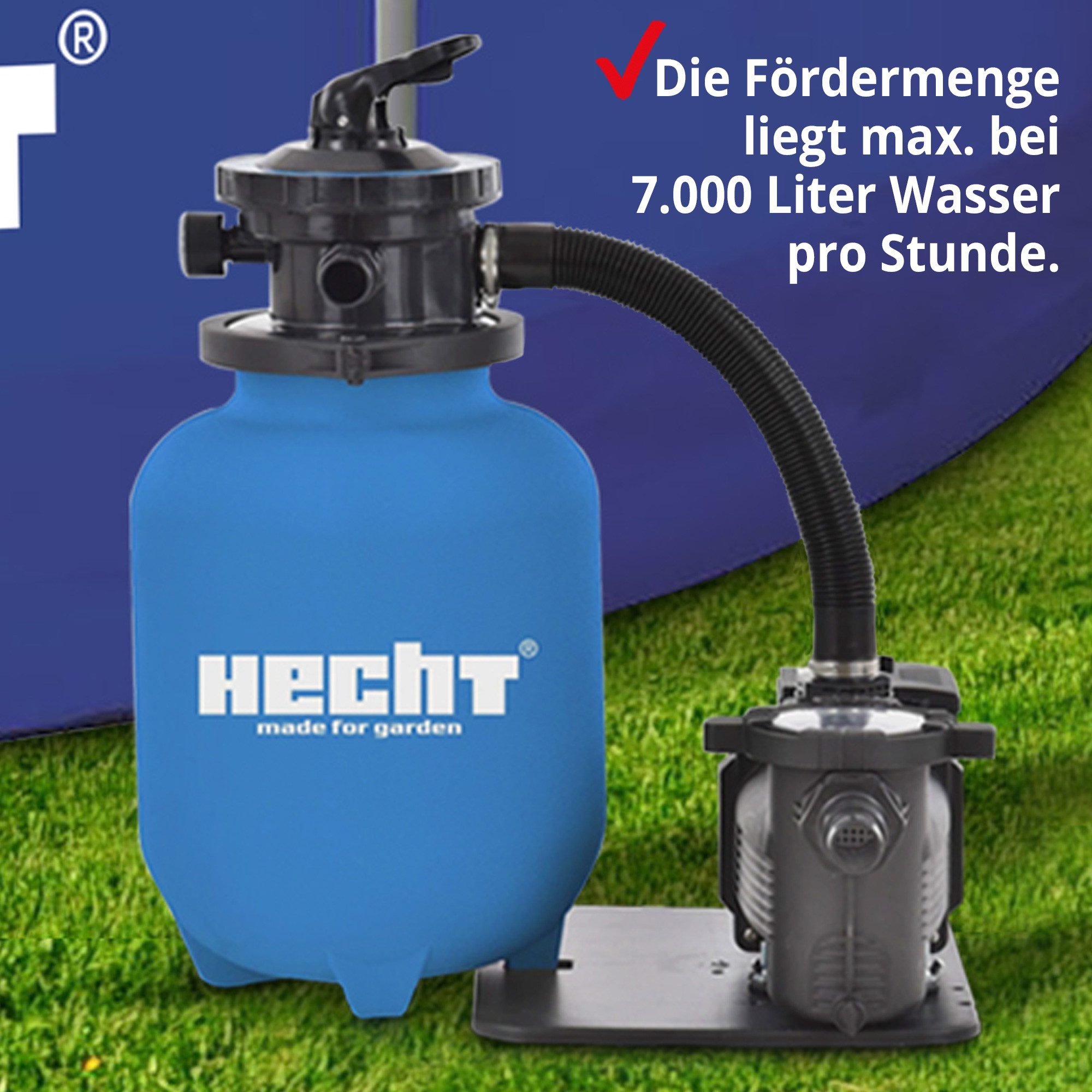 Hecht Sandfilteranlage 7 m³/h Fördermenge, 450W, günstig online kaufen