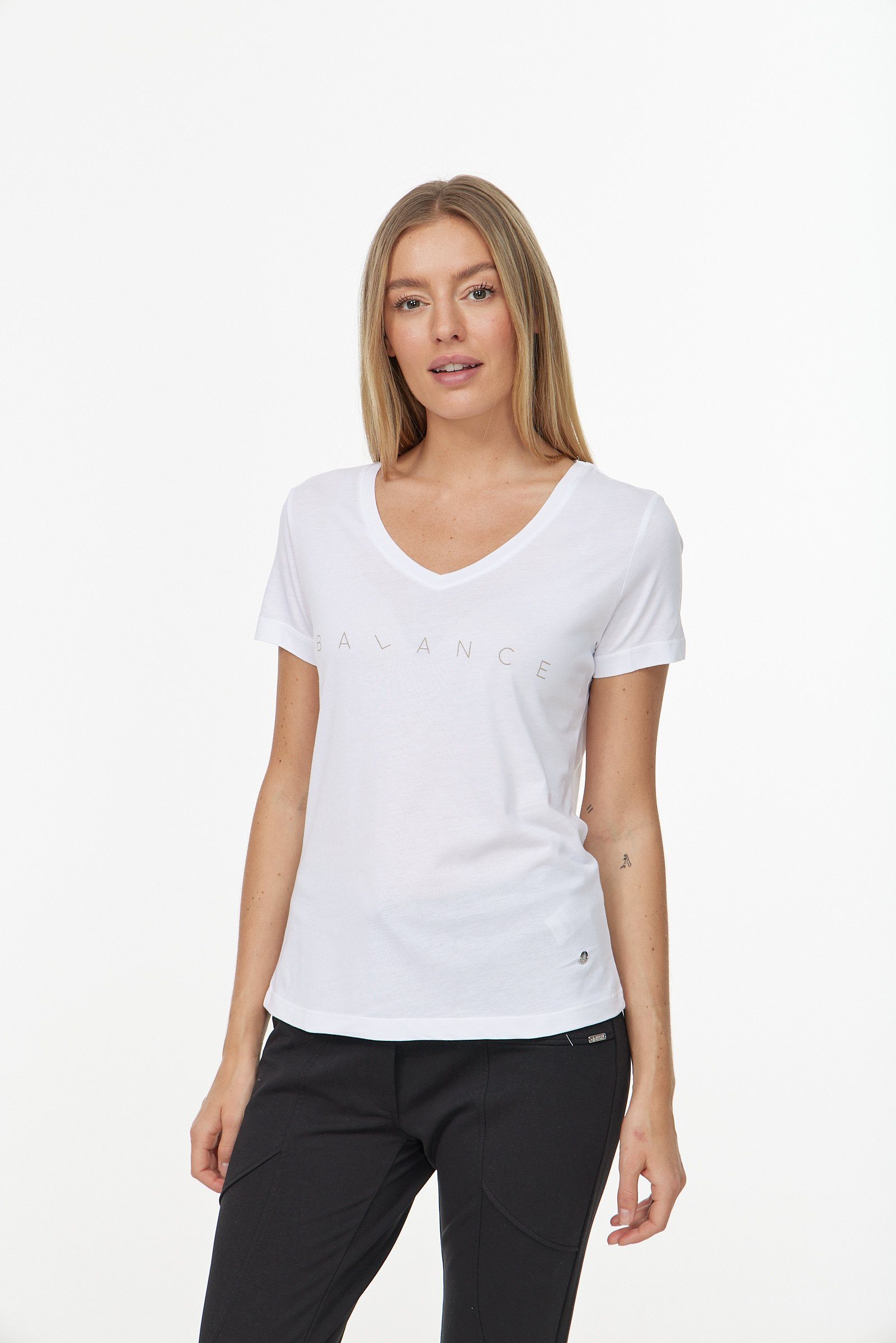 Decay T-Shirt in schlichtem Design weiß-beige