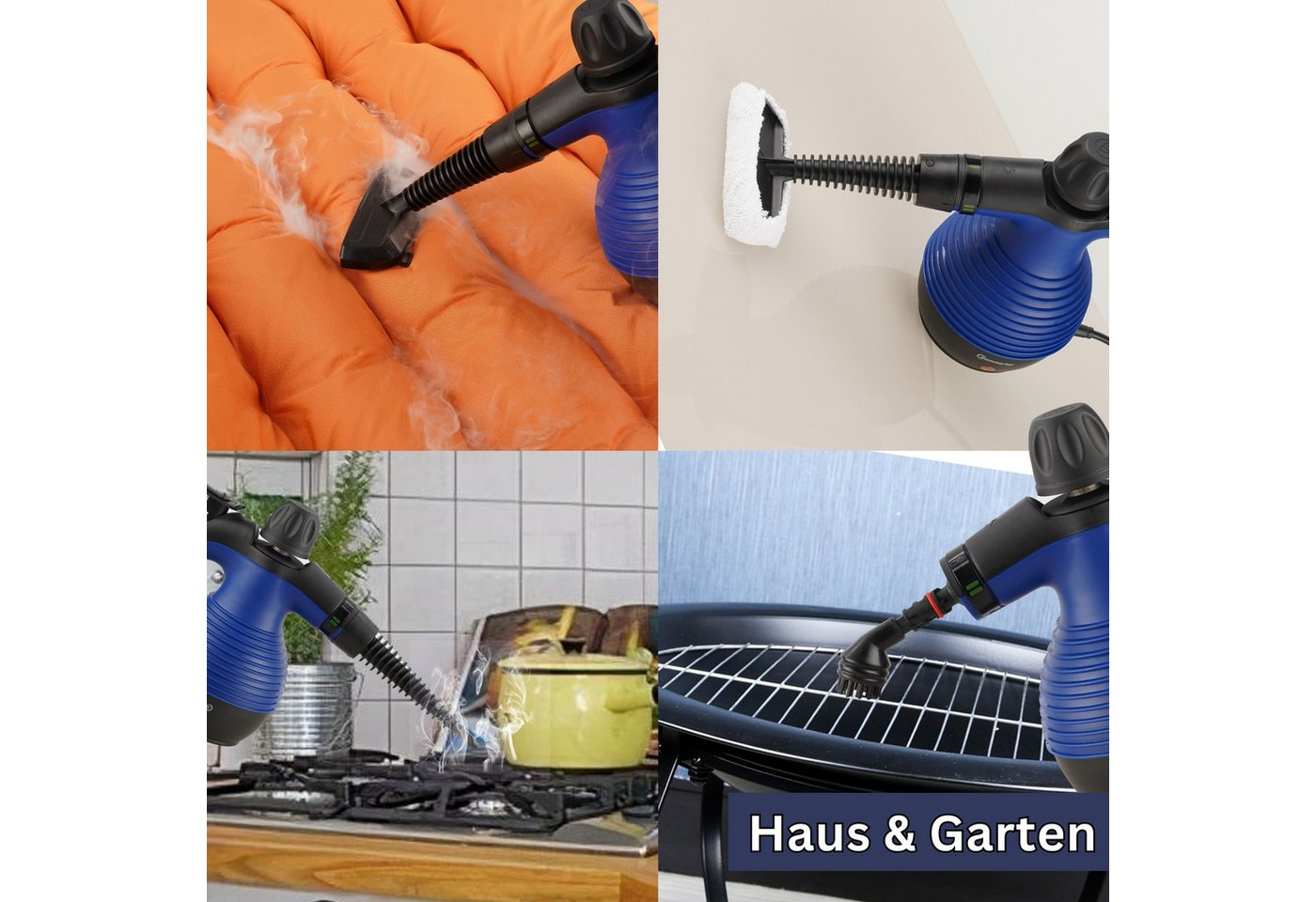 Sommertal Handdampfreiniger Sommertal Dampfreiniger Handgerät SC350, Kompakter Hand-Dampfreiniger für alles – Polstermöbel, Fliesen, Böden