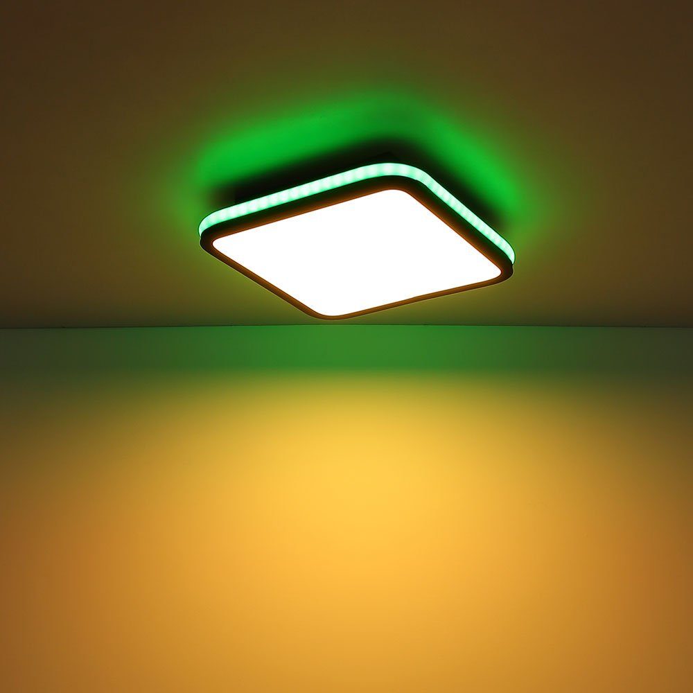 Globo LED Deckenleuchte, Dimmbar RGB LED Deckenlampe Fernbedienung Farbwechsler Deckenleuchte