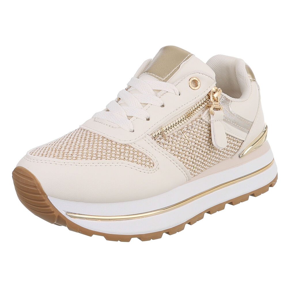 Ital-Design Stylischer Sneaker mit Reißverschluss für Damen Sneaker (912609 günstig online kaufen
