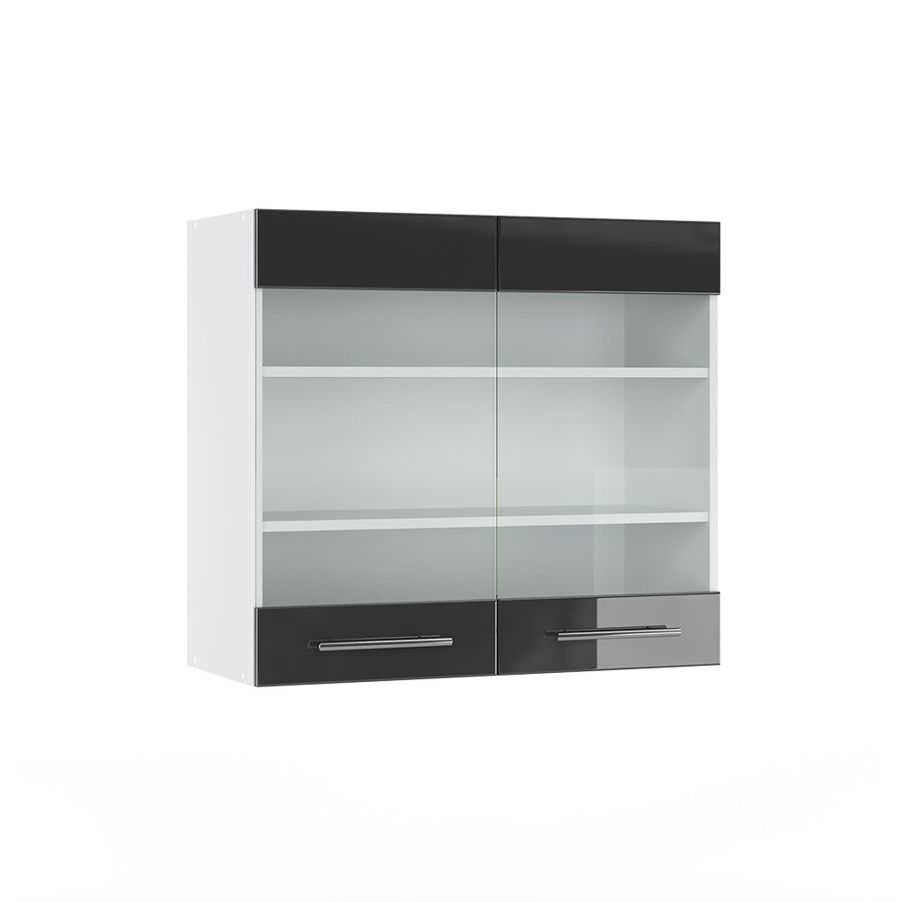 Vicco Glashängeschrank Fame-Line, Anthrazit Hochglanz/Weiß, 80 günstig online kaufen