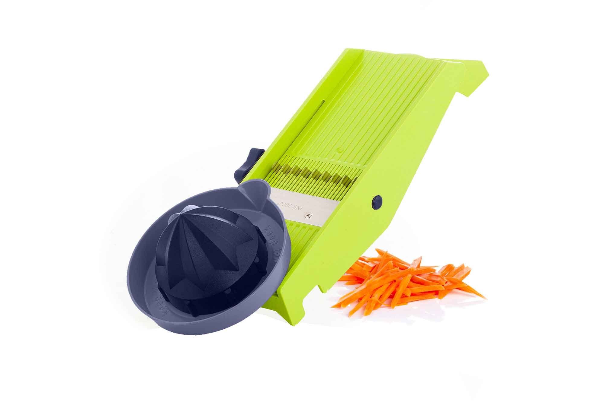 TNS 2000 Gemüsehobel TNS 2000 All in ONE Gemüsehobel Küchenhobel Gemüsereibe Kiwi mit Blau, Kunststoff, (Hobel mit Restehalter, 2-St)