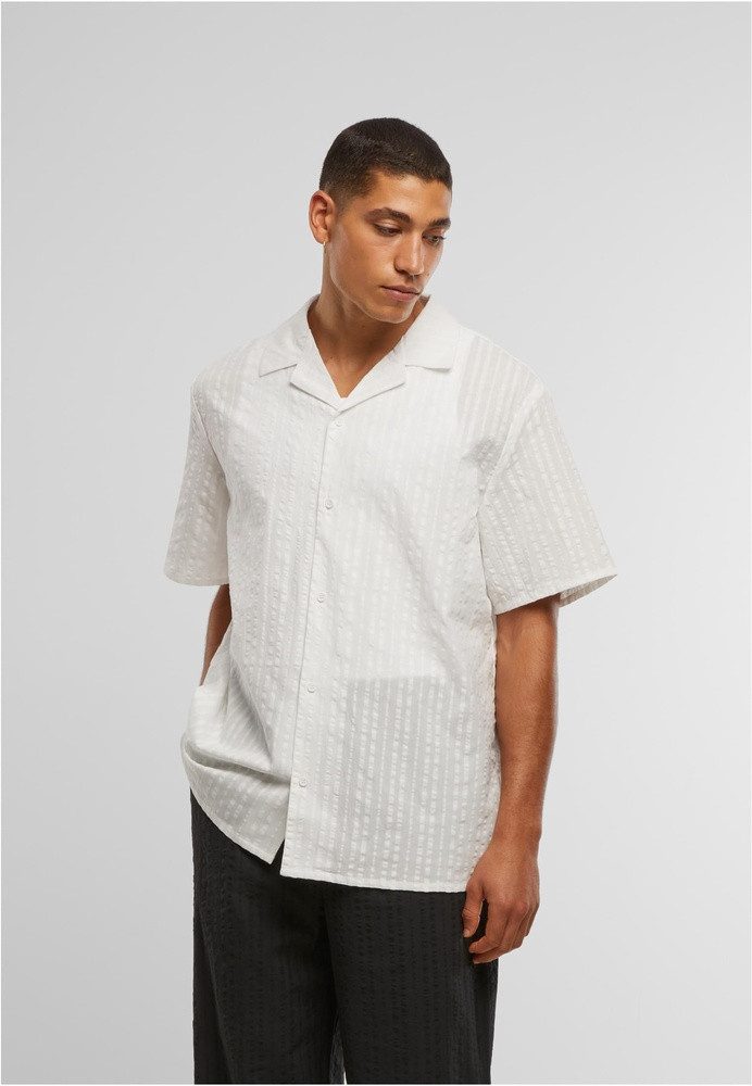 URBAN CLASSICS Langarmhemd Seersucker Resort Shirt