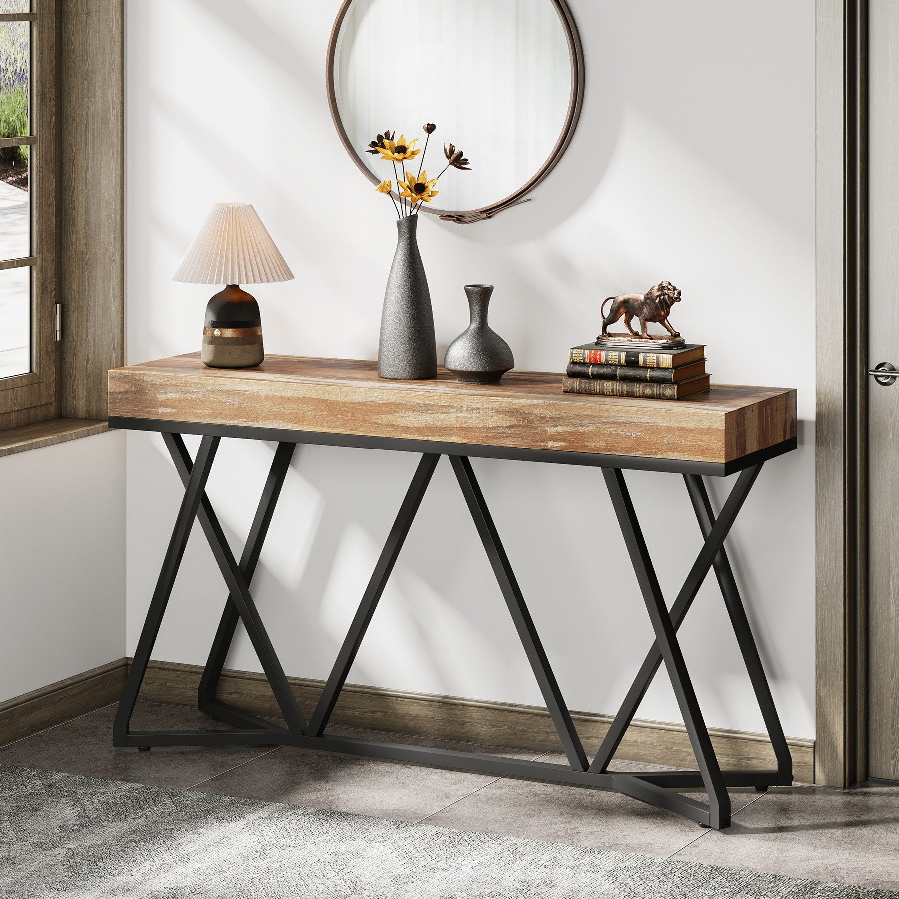 Tribesigns Konsolentisch 140cm Konsolentisch, Holz-Eingangstisch mit günstig online kaufen
