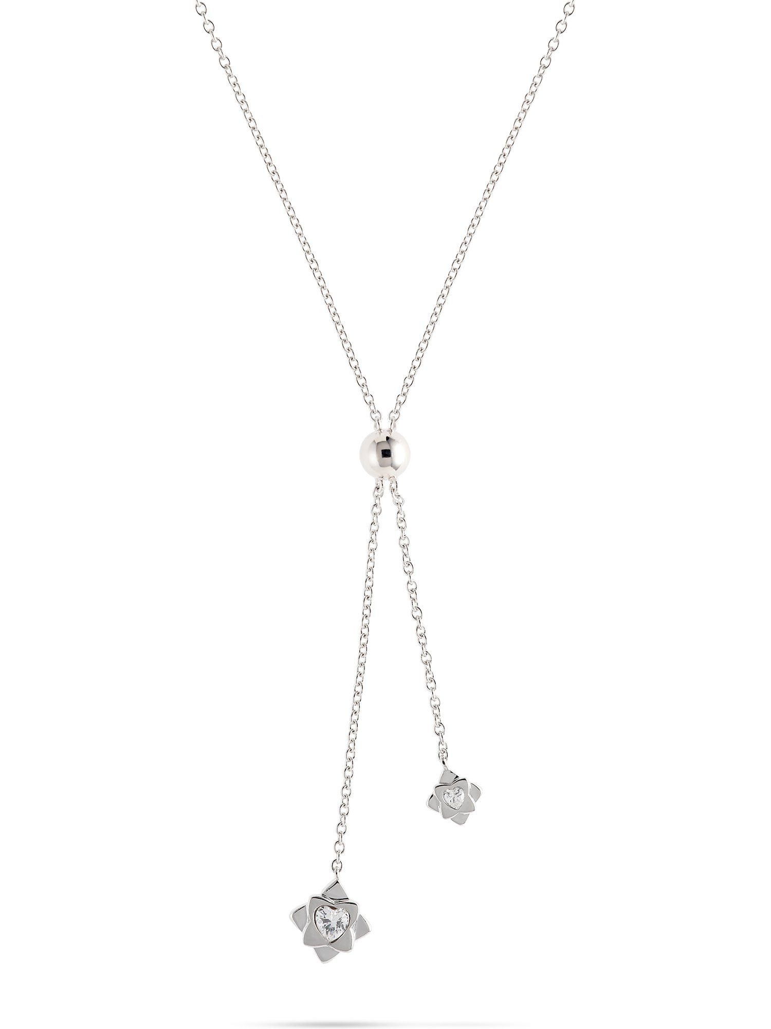JETTE Silberkette JETTE Damen-Kette 925er Silber Zirkonia Blume, FLOWERS
