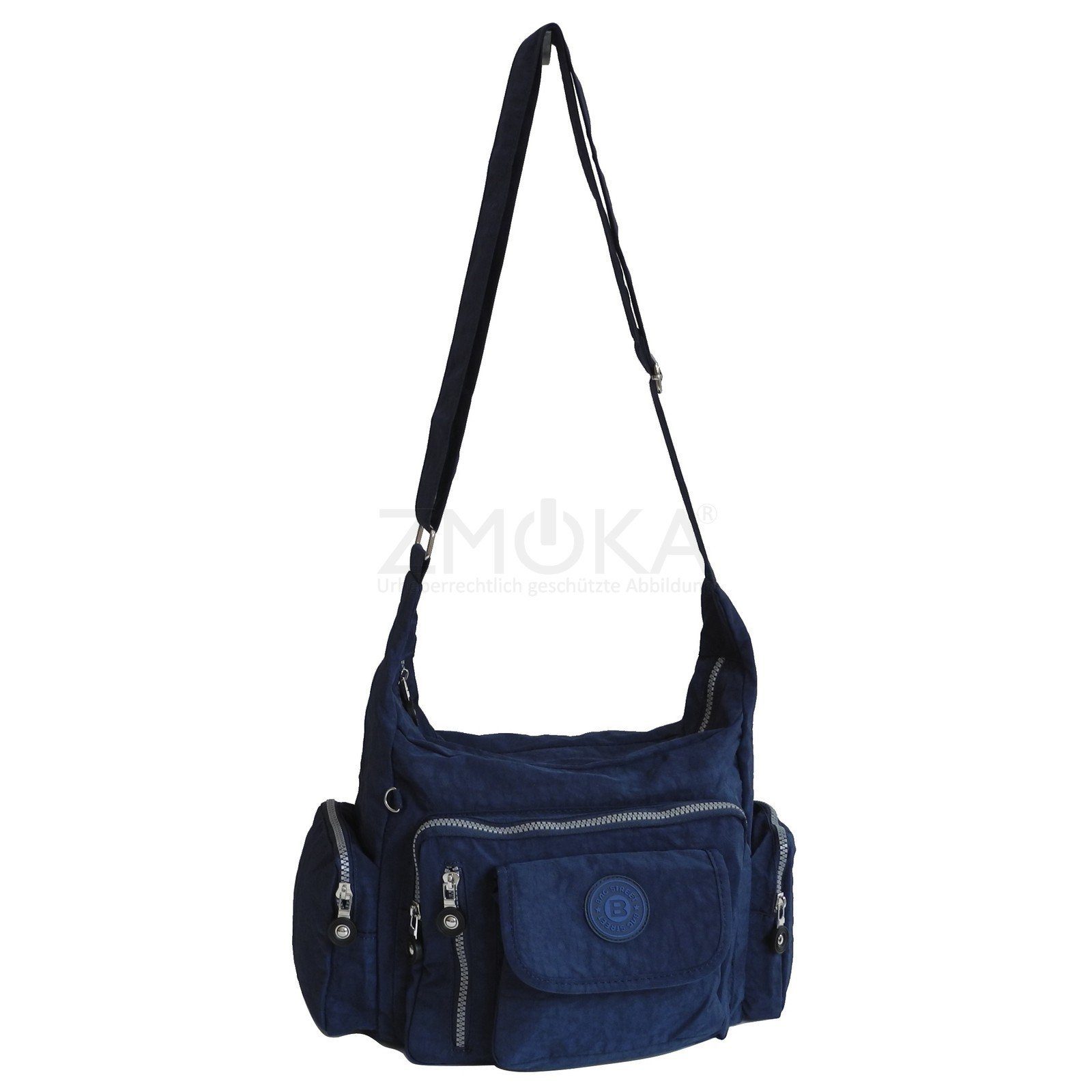 BAG STREET Umhängetasche Bag Navy Crossbody - Bag Street Stofftasche Umhängetasche Schultertasche