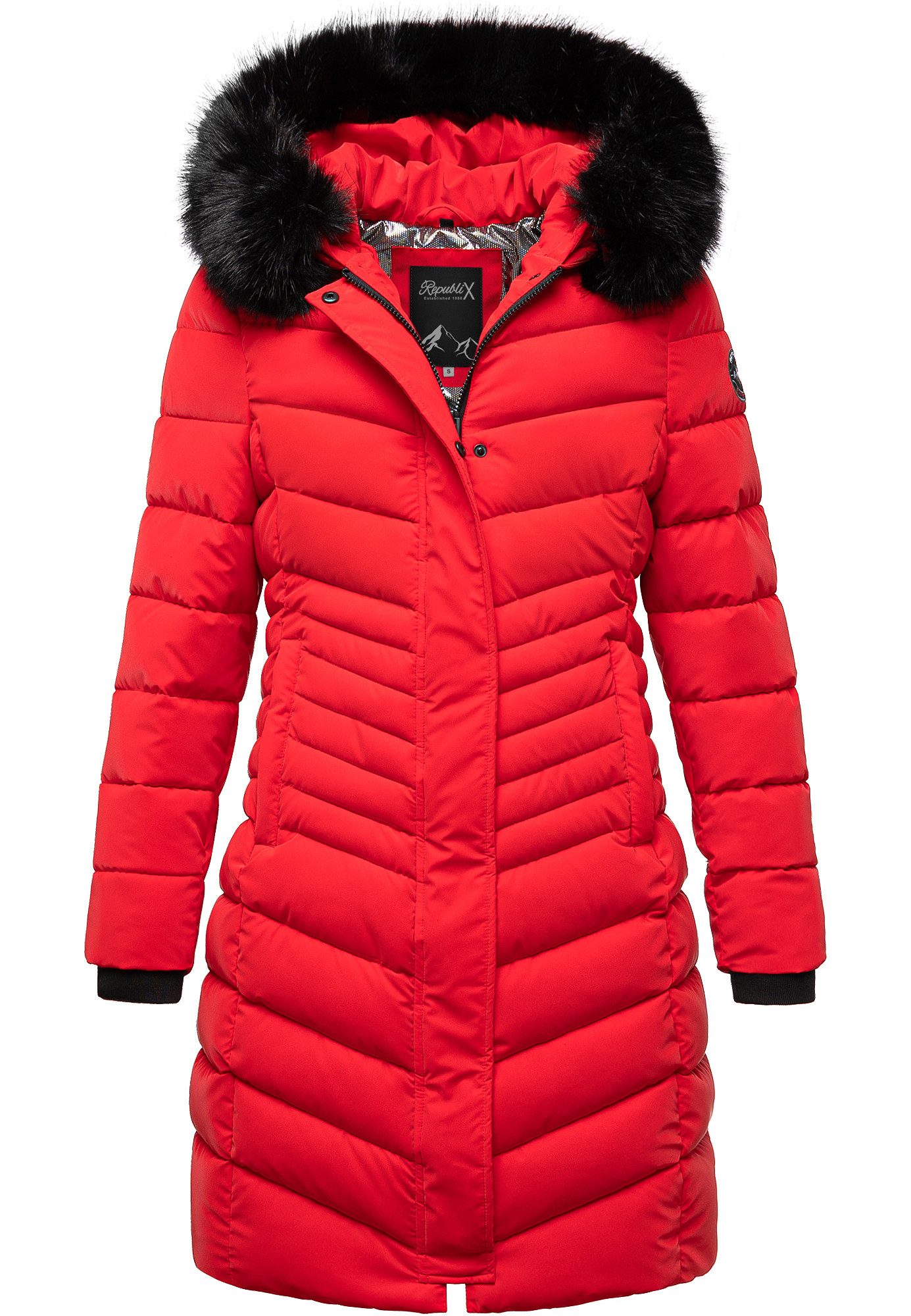 REPUBLIX Winterjacke ZOE Damen Gefütterte Dicke Glanz Winter Jacke Mantel P günstig online kaufen