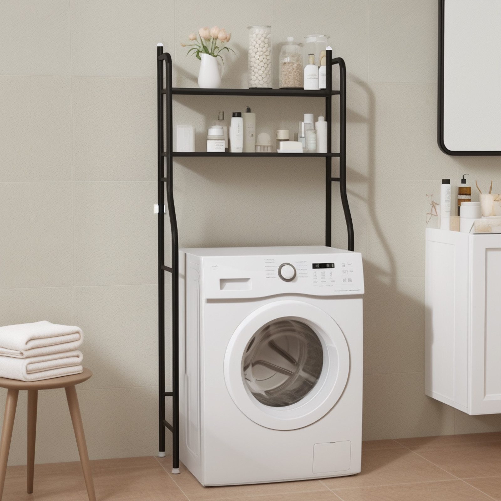 Masbekte Badregal 2-lagiges Lagerregal, multifunktionales Lagerregal, günstig online kaufen