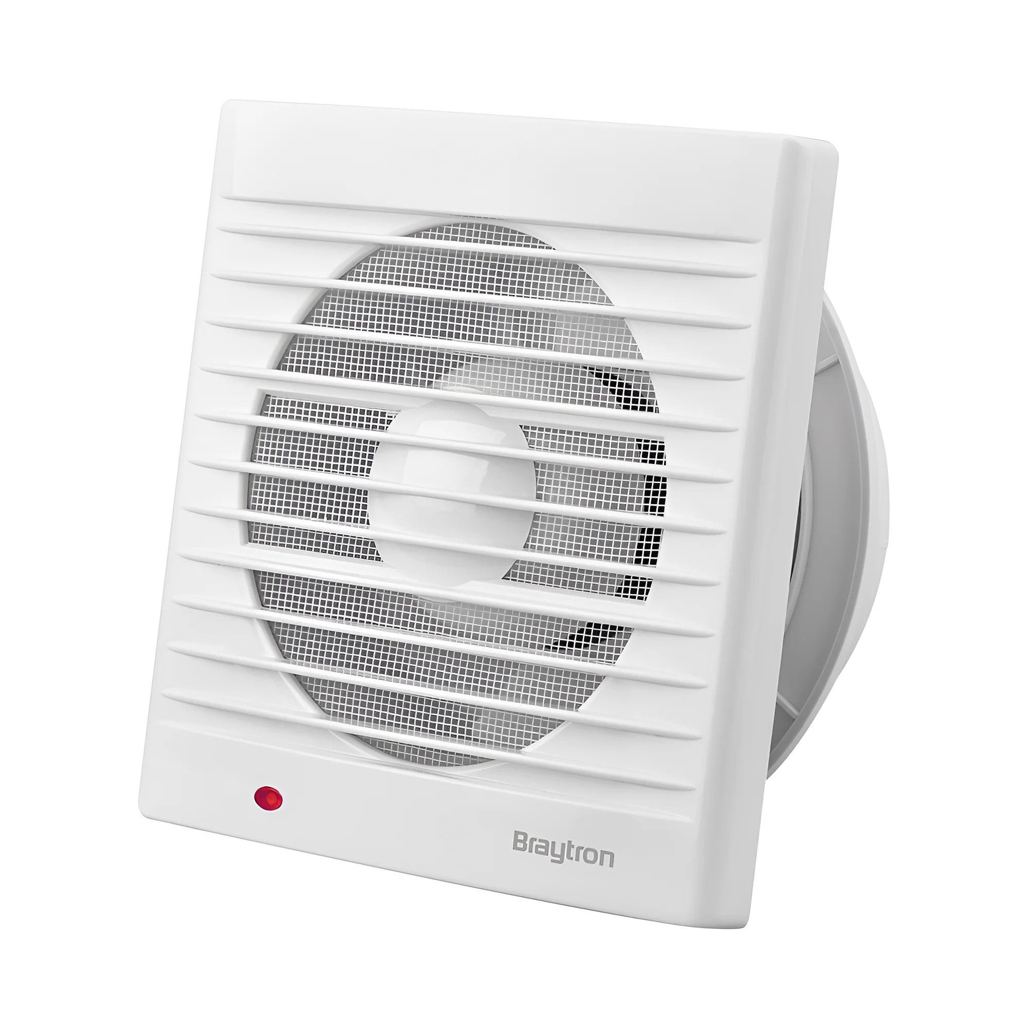 Braytron Badlüfter Wandlüfter WC Küche Ventilator Ø100-160 mm 100-260 m³/h, 10 cm Durchmesser, Energieeffizient, Leise, Leistungsstark
