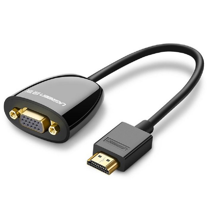 UGREEN kabel adapter unidirektional von HDMI (männlich) auf VGA (männlich) FHD schwarz Laptop-Adapter