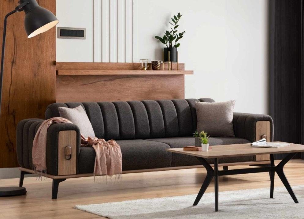 Moderne Holzmöbel 3-Sitzer Europa Couchen, Made Stilvoller 1 Wohnzimmermöbel Dreisitzer JVmoebel Teile, in