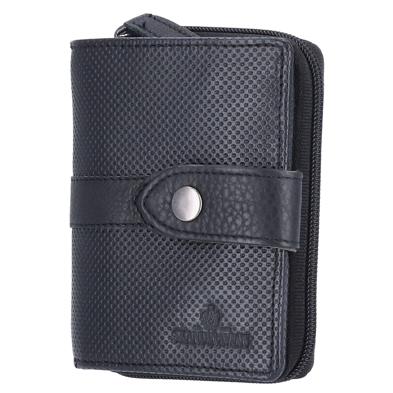 Geldbörse The Skandinavian Brand Damen Leder Geldbörse mittel - Black